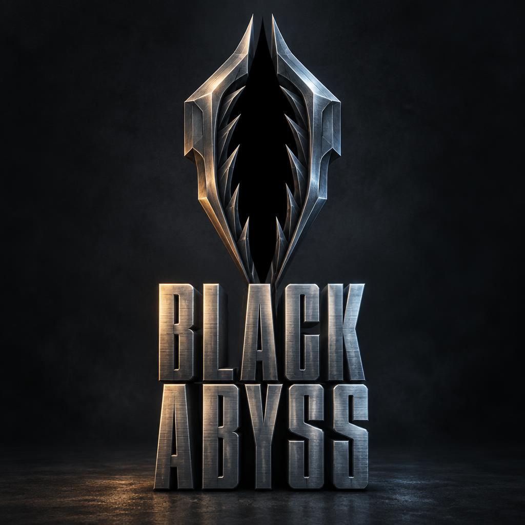 "BLACK ABYSS" — Metallic | AI Text Effect Generator