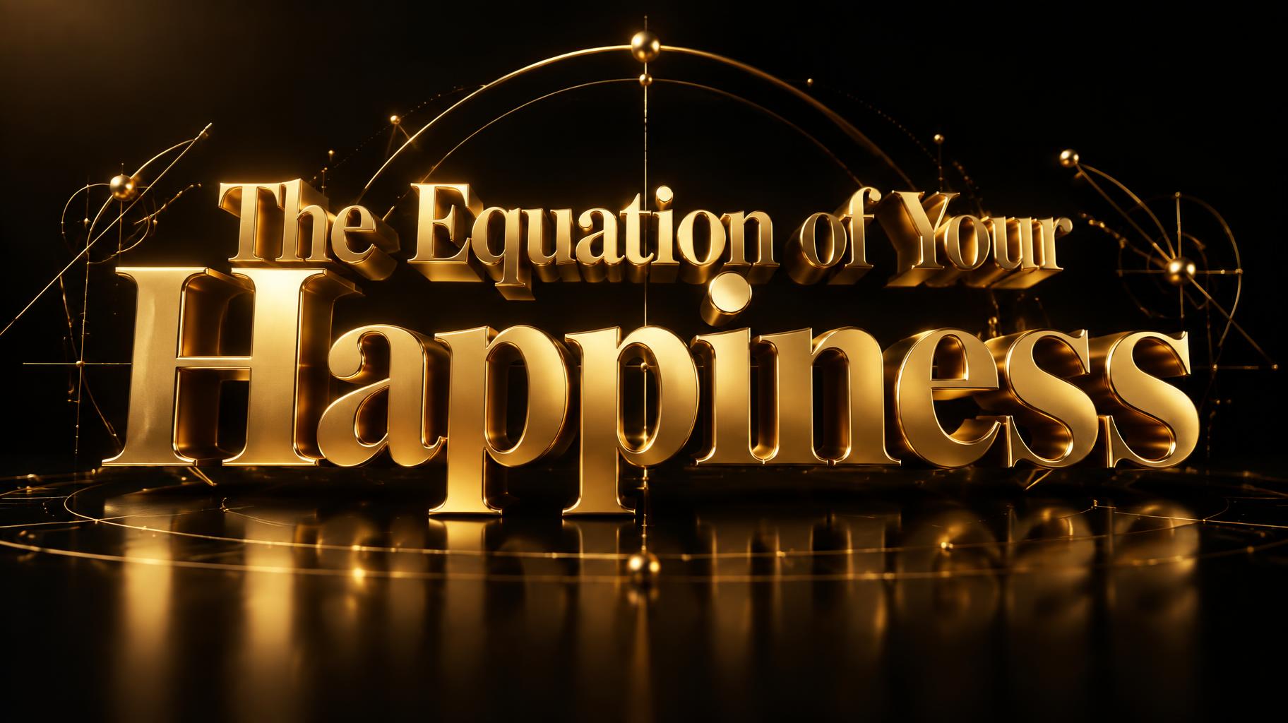 "The Equation of Your Happiness" — 3d Bold Gold | AI Text Effect Generator