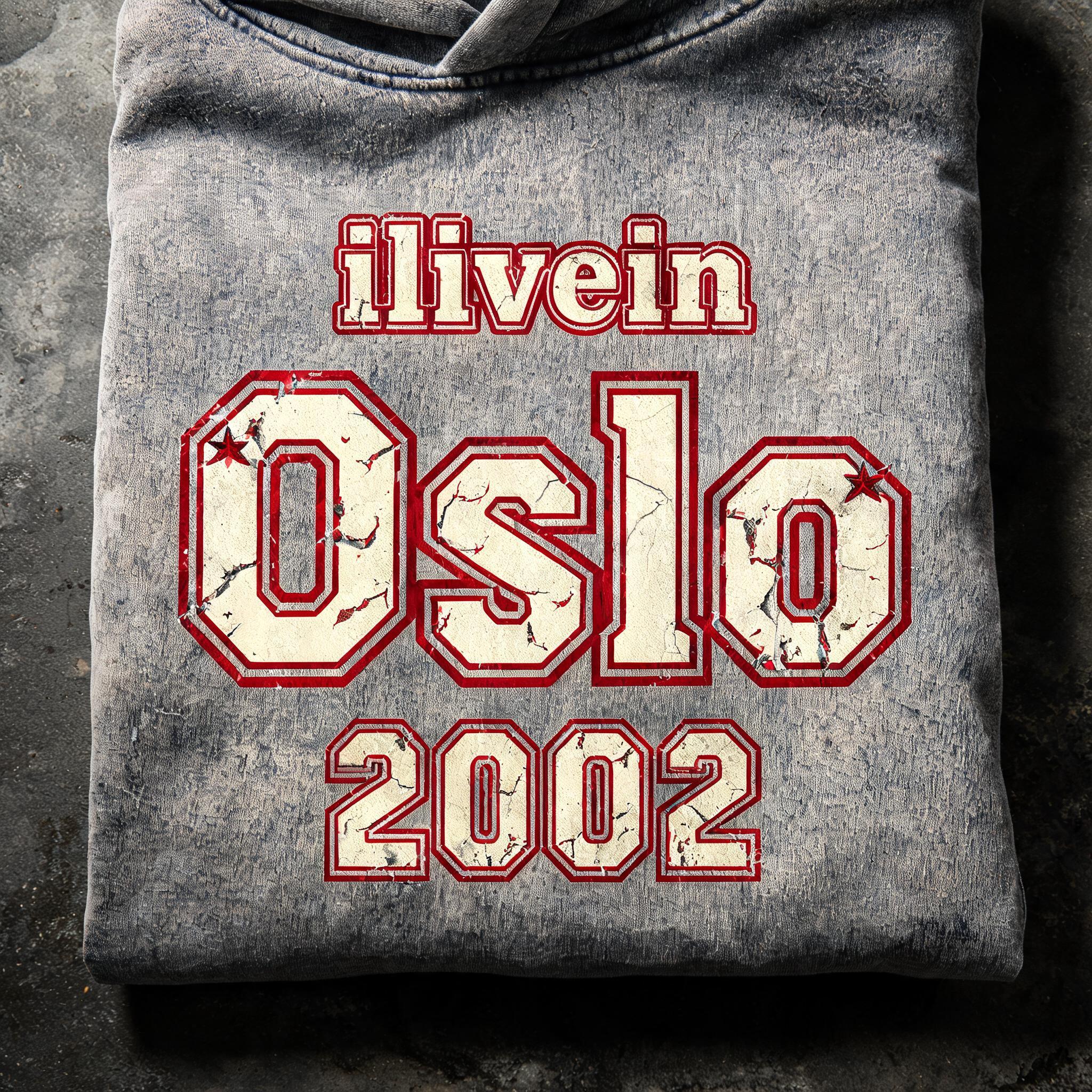 "ilivein Oslo 2002" — Vintage | AI Text Effect Generator