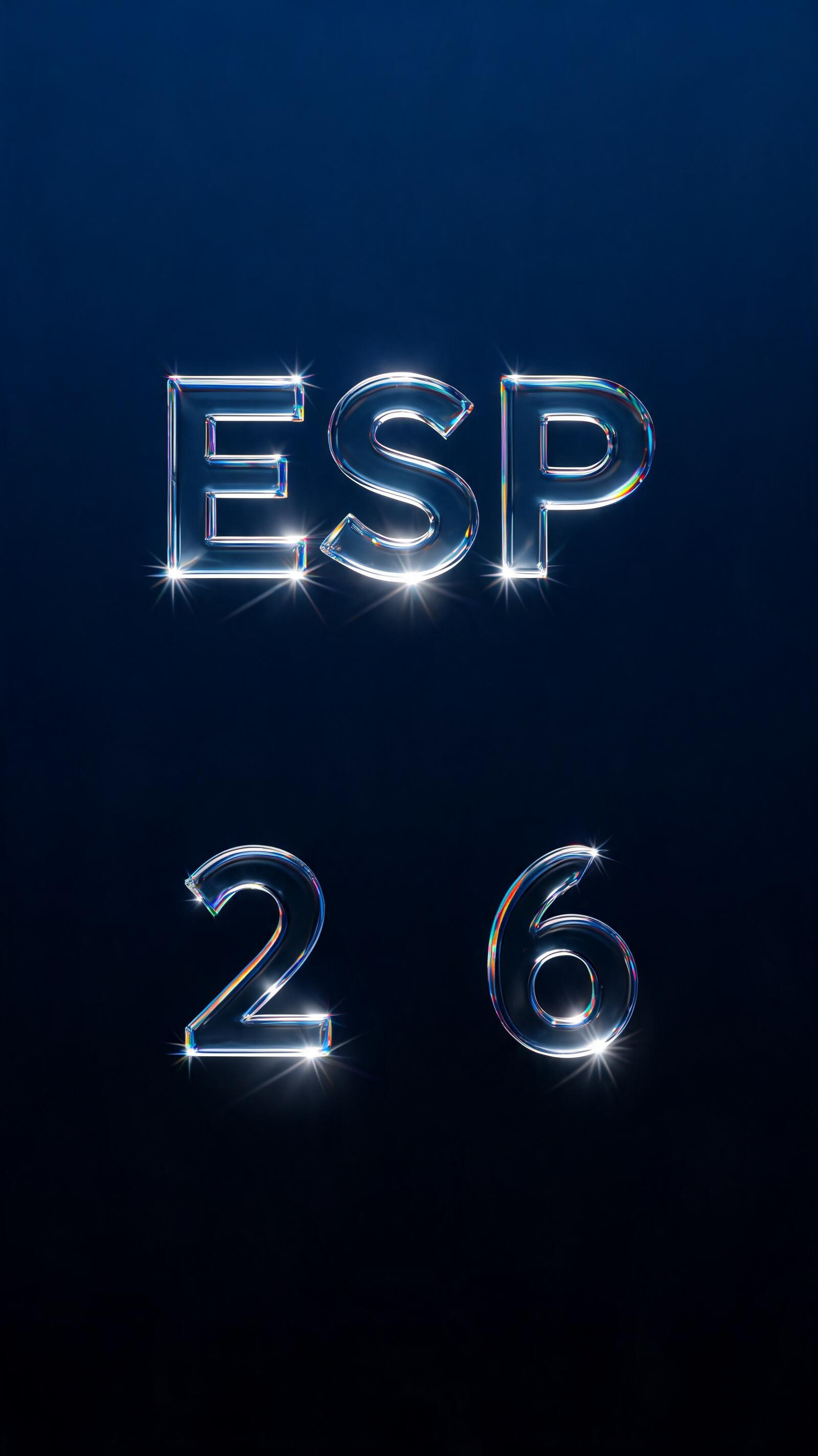 "ESP
2  6" — Glass | AI Text Effect Generator