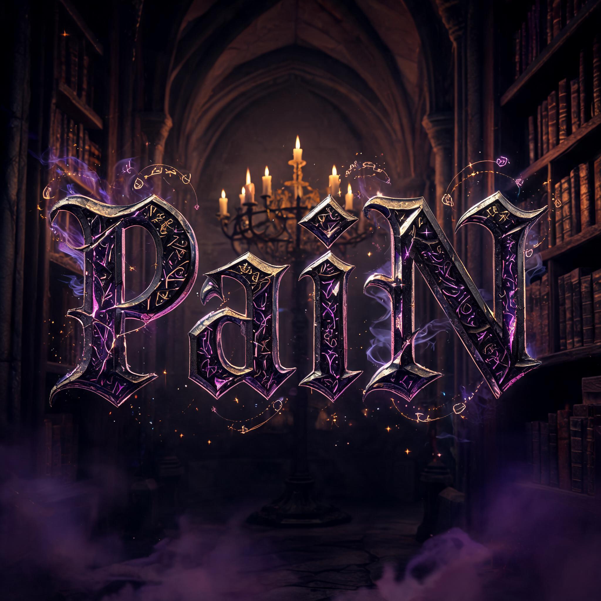 "PaiN" — Magic Fantasy text effect