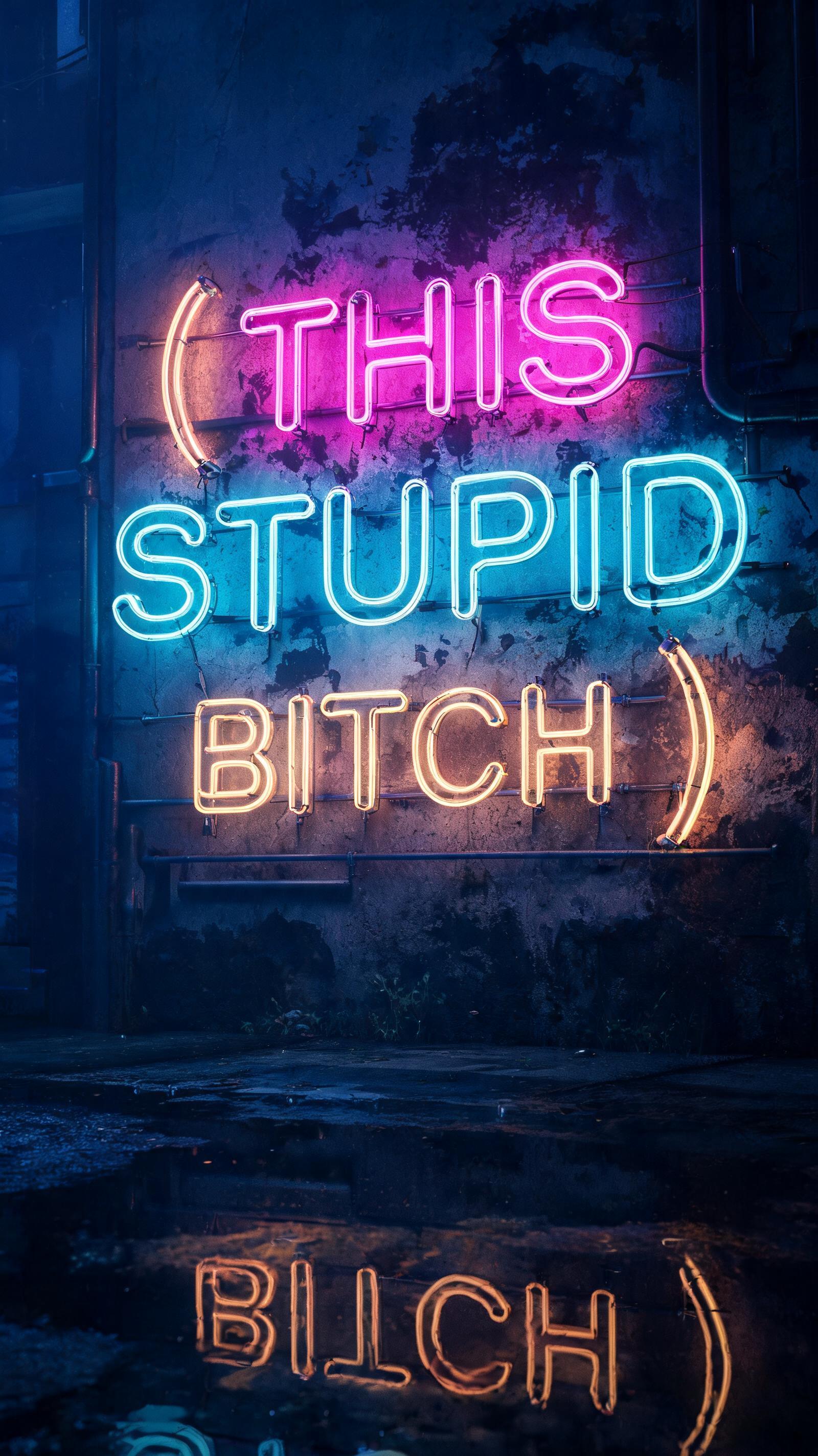 "THIS STUPID BITCH" — Neon Glow | AI Text Effect Generator