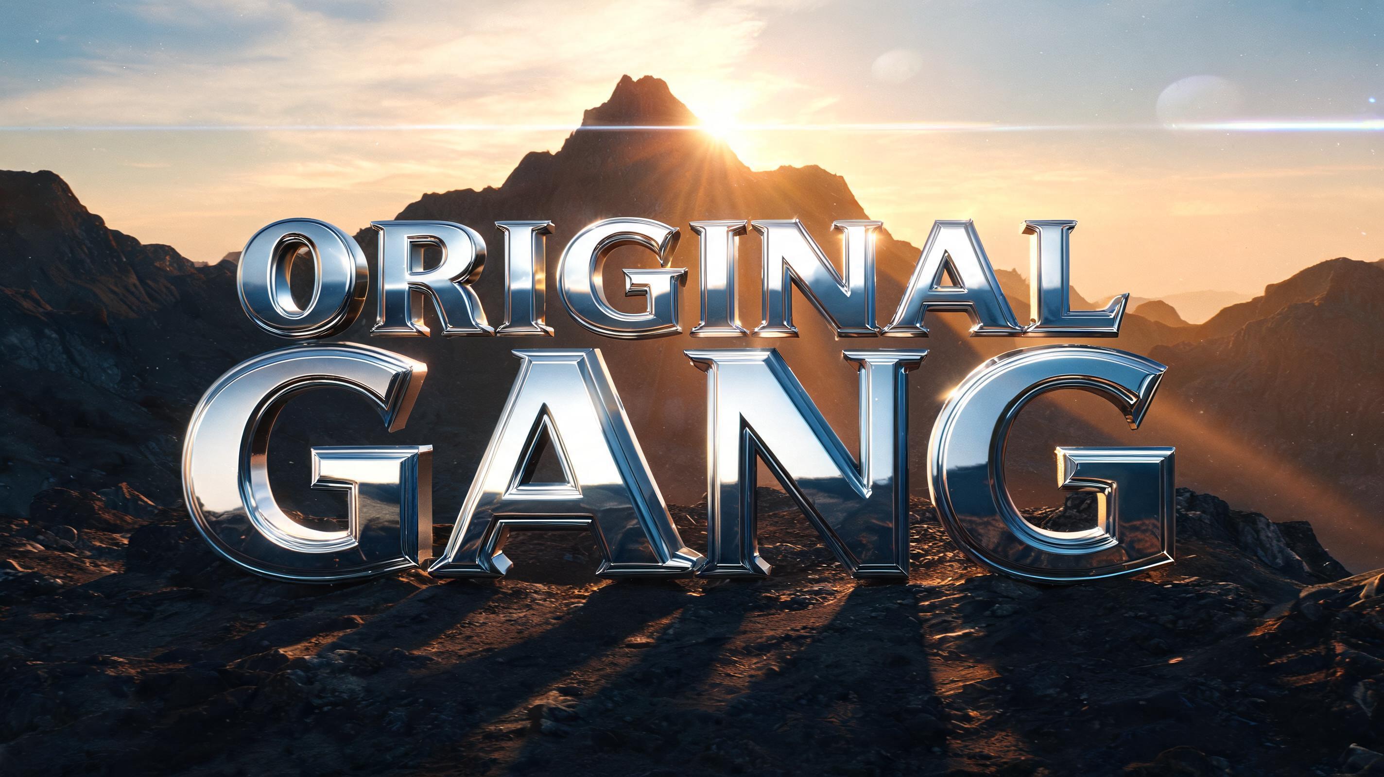 "0RIGINAL GANG" — Chrome Metal 3d | AI Text Effect Generator