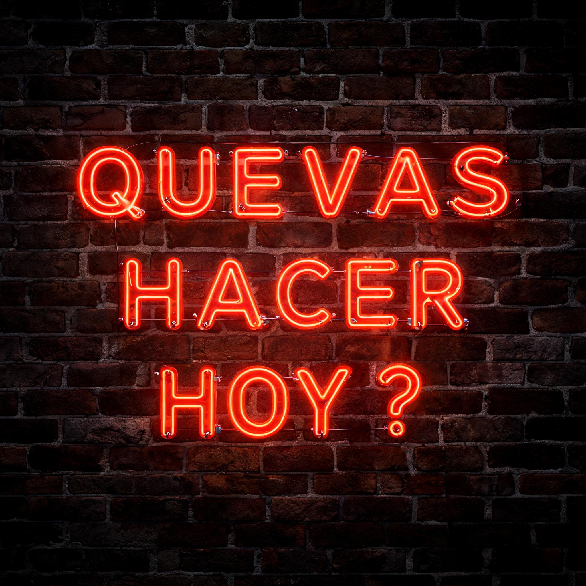 "Q U E V A S H A C E R H O Y ?" — Neon Glow | AI Text Effect Generator