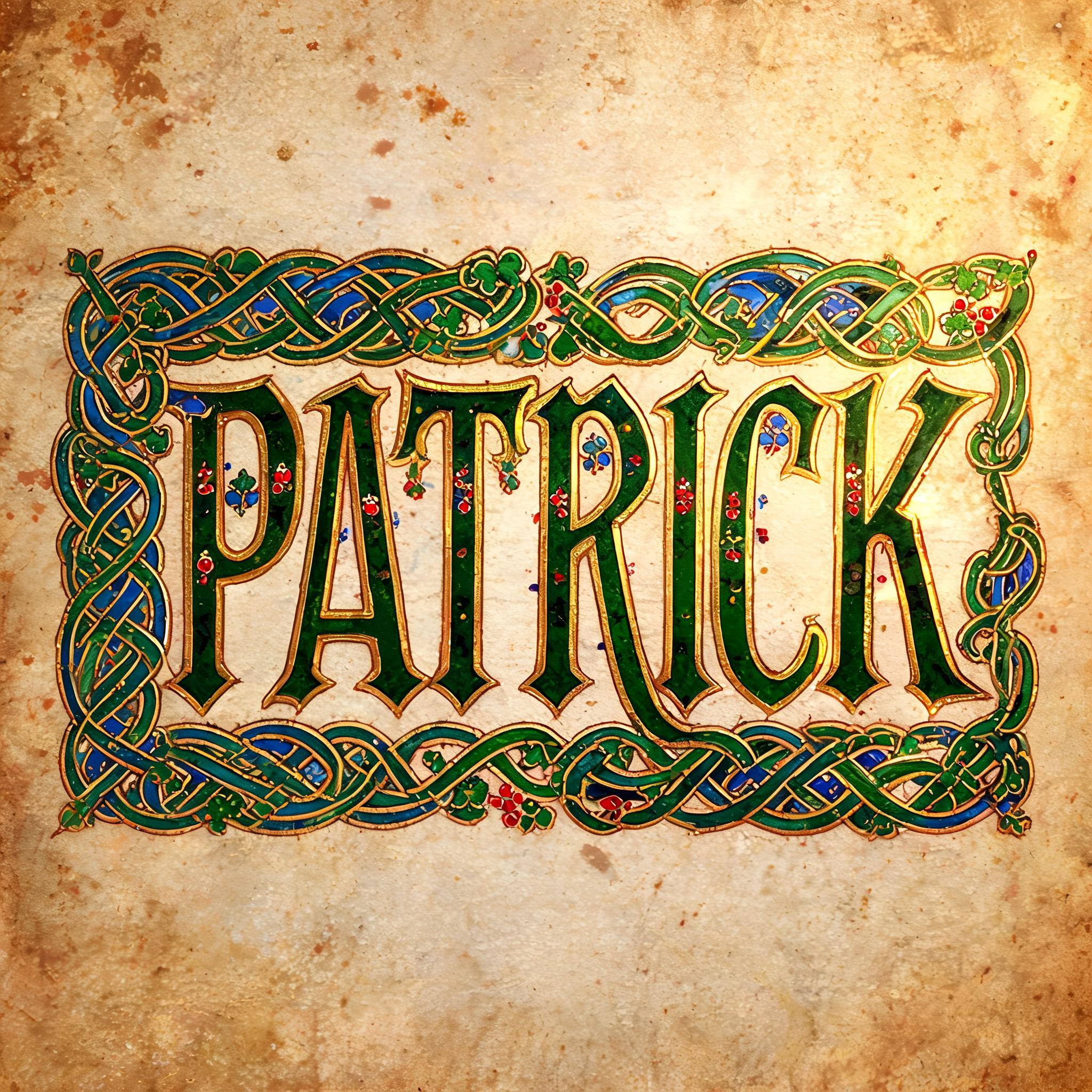"Patrick" — Medieval text effect