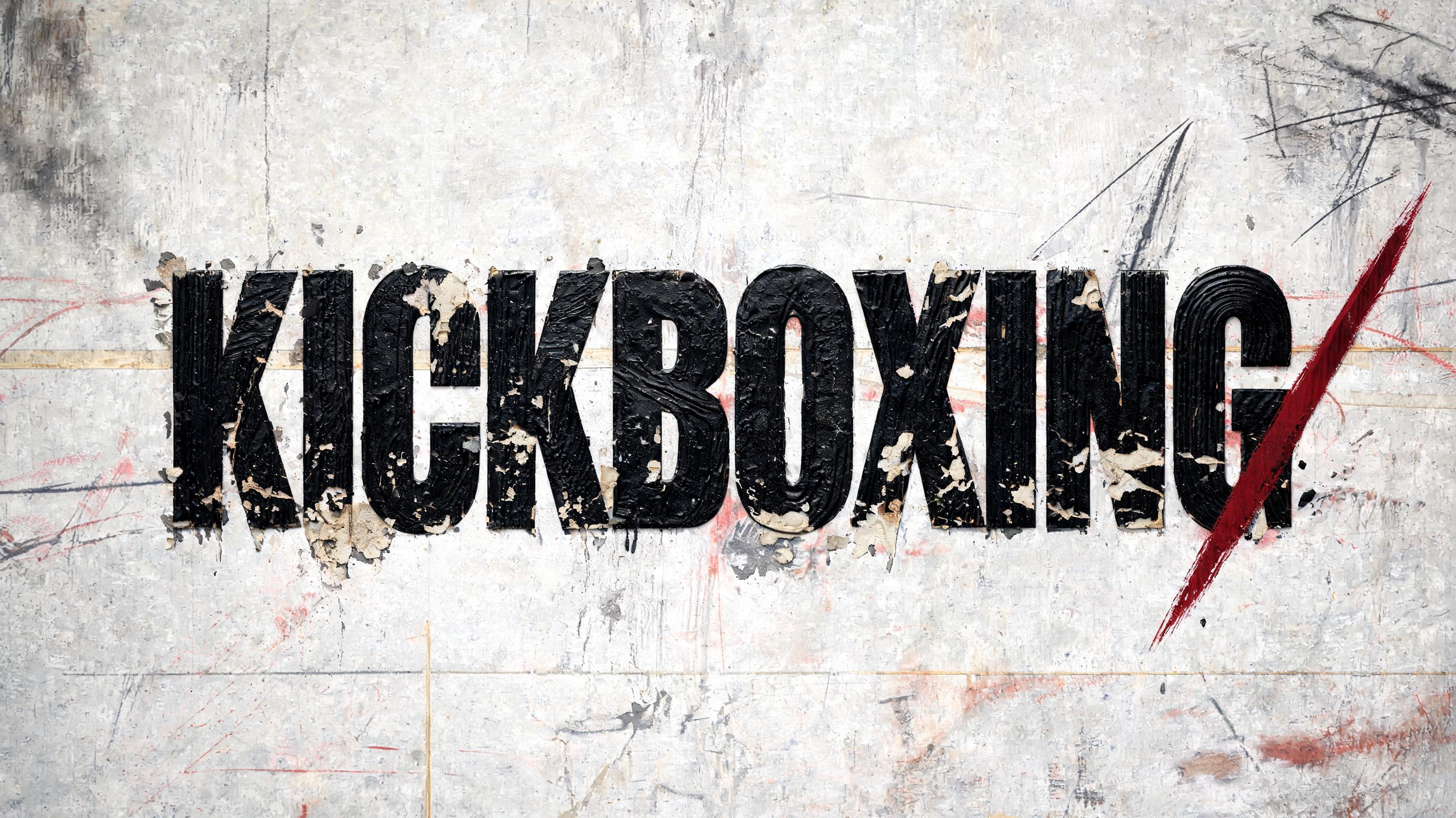 "KICKBOXING" — Brush Dry text effect