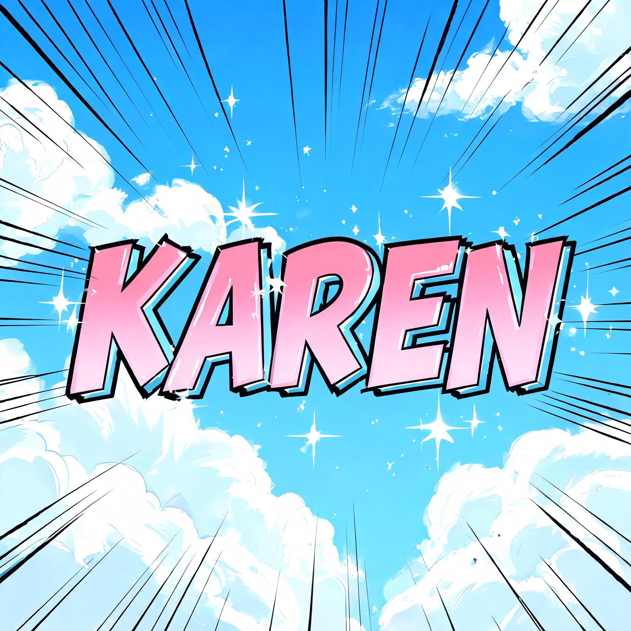 "Karen" — Anime | AI Text Effect Generator