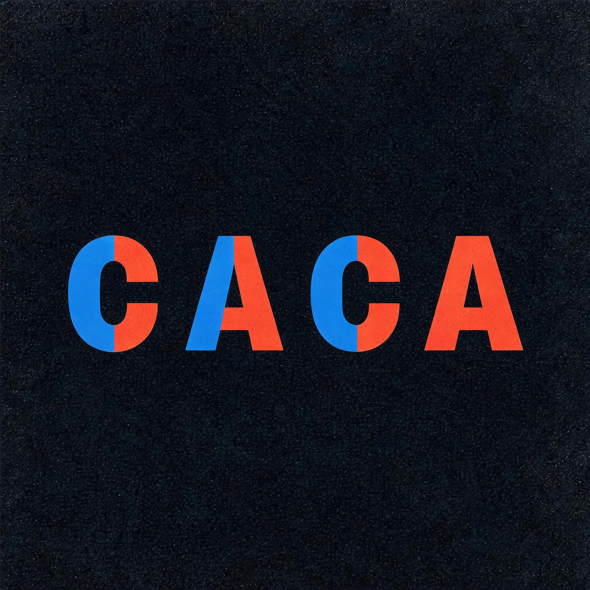 "C A C A" — Duotone text effect