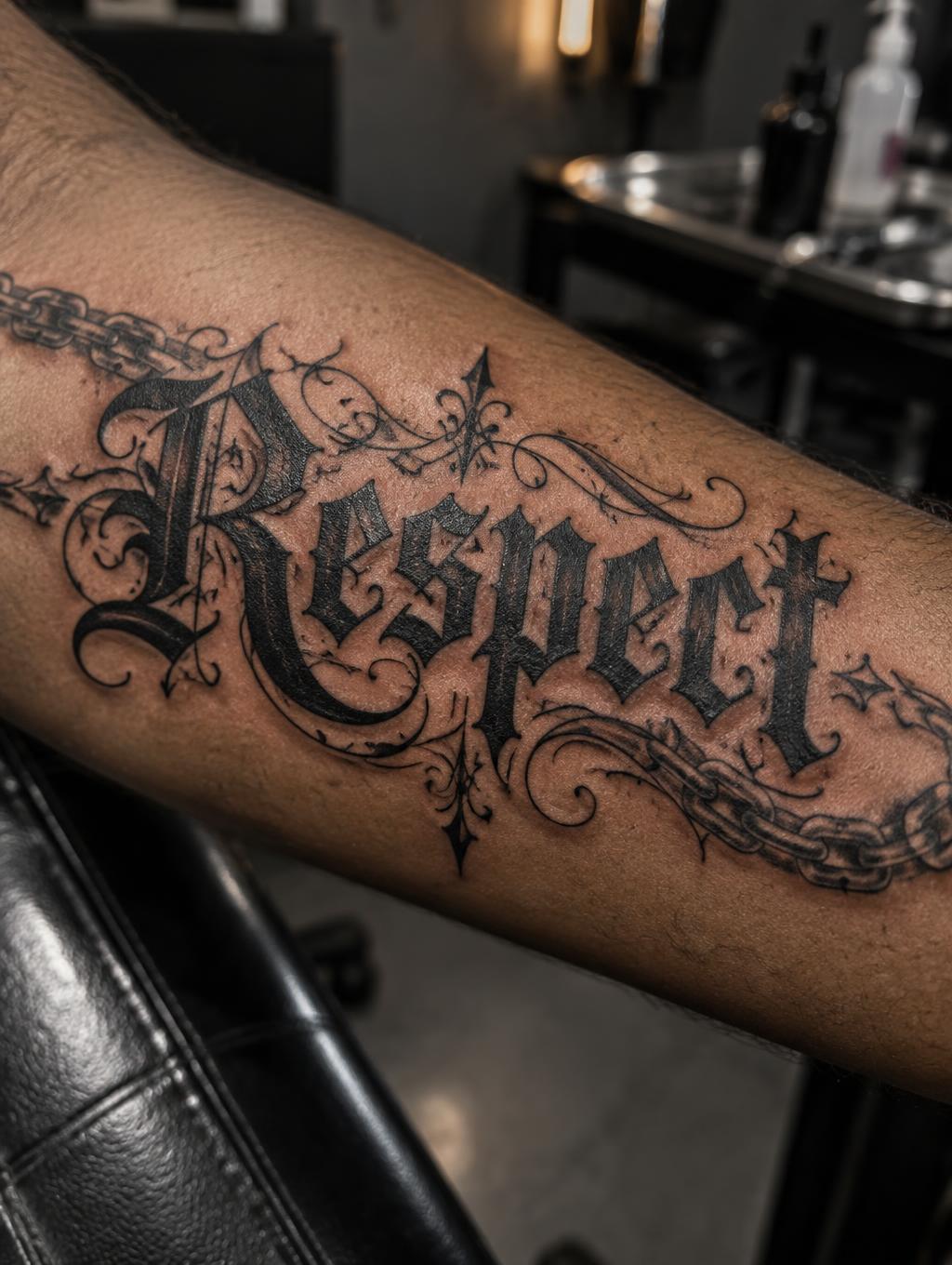 "Respect" — Tattoo | AI Text Effect Generator