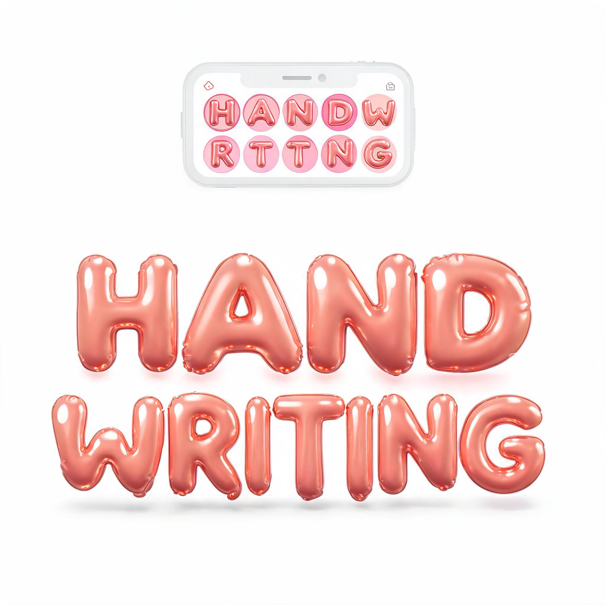 "HANDWRITING" — 3d Bold Inflated | AI Text Effect Generator