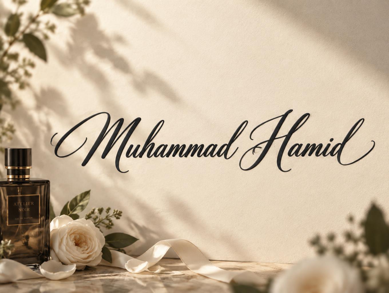 "Muhammad Hamid" —  | AI Text Effect Generator