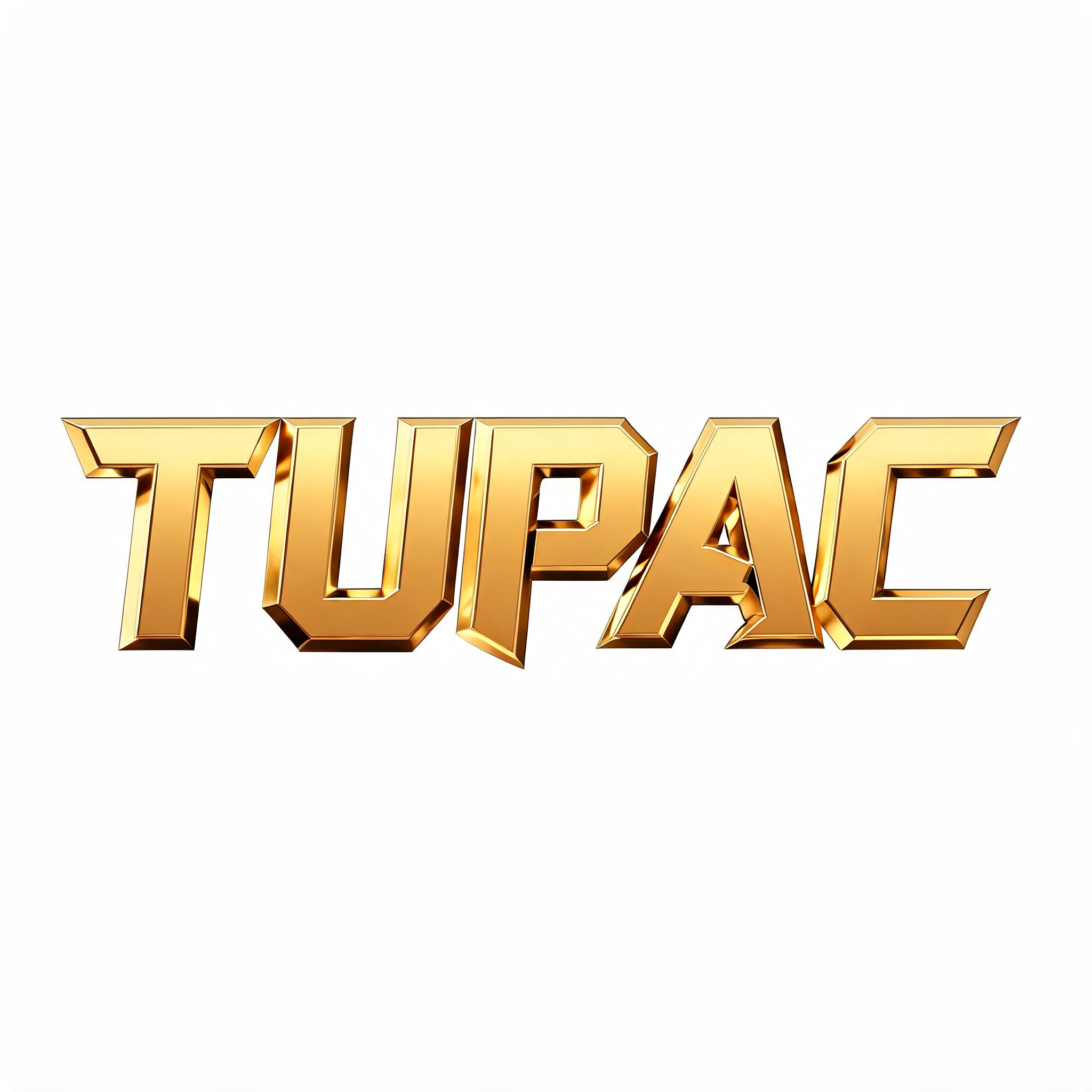 "TUPAC" — Metallic | AI Text Effect Generator