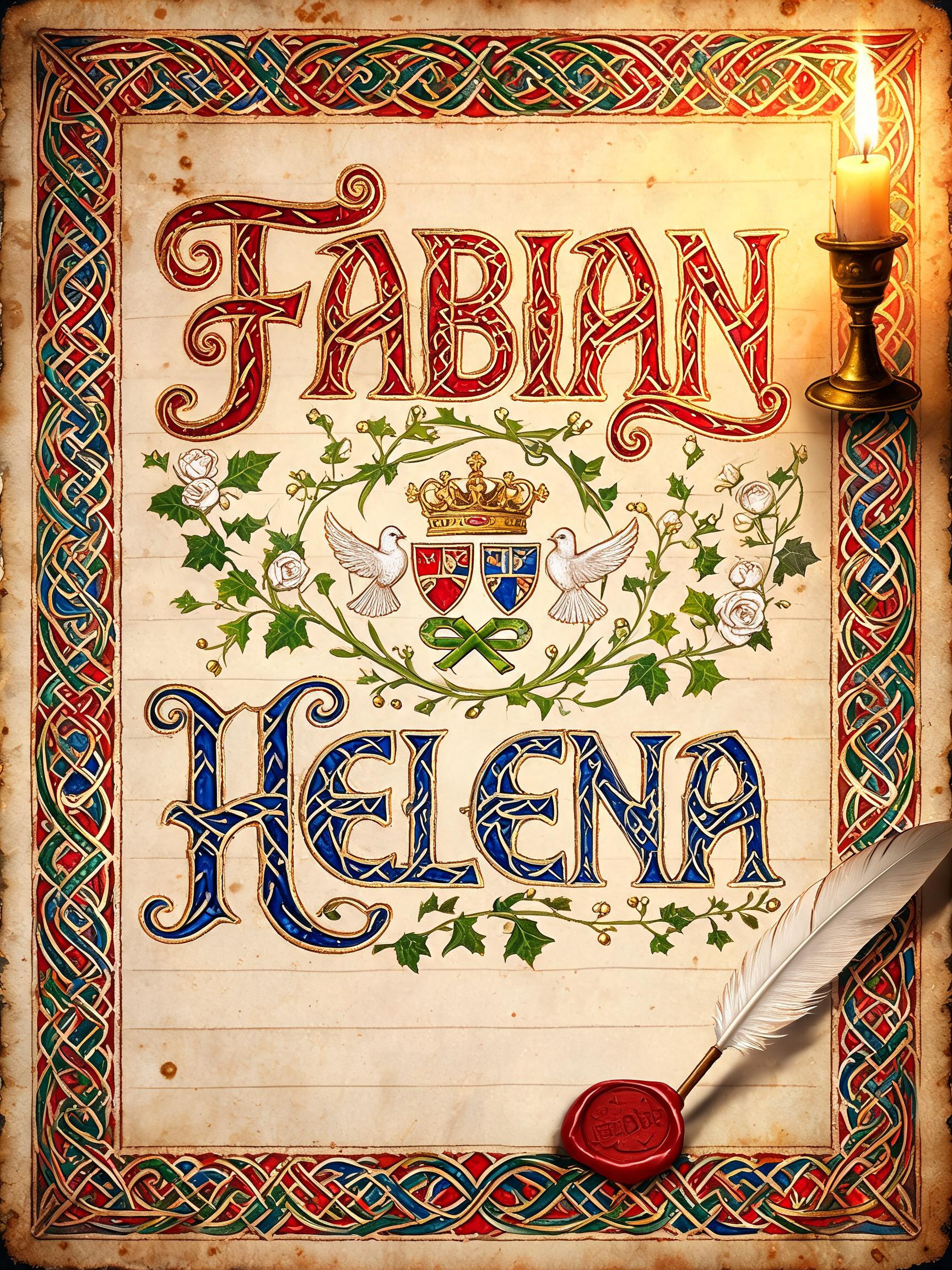 "Fabian Helena" — Medieval | AI Text Effect Generator