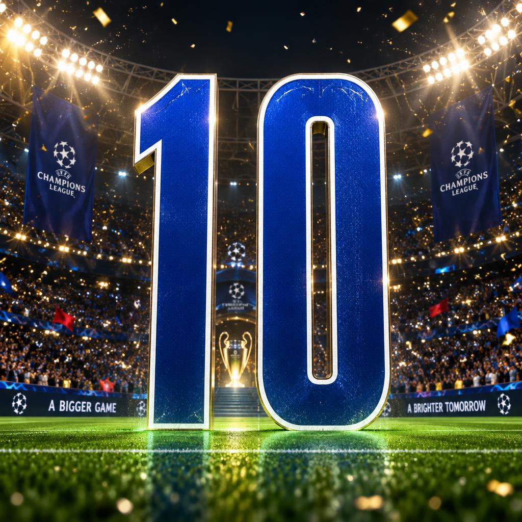 "10" — Sports Football | AI Text Effect Generator