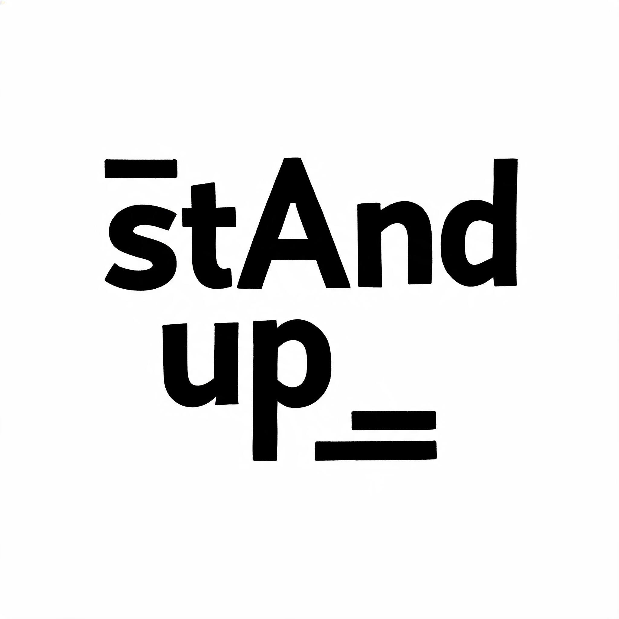 "stAnd
up" — Grunge text effect