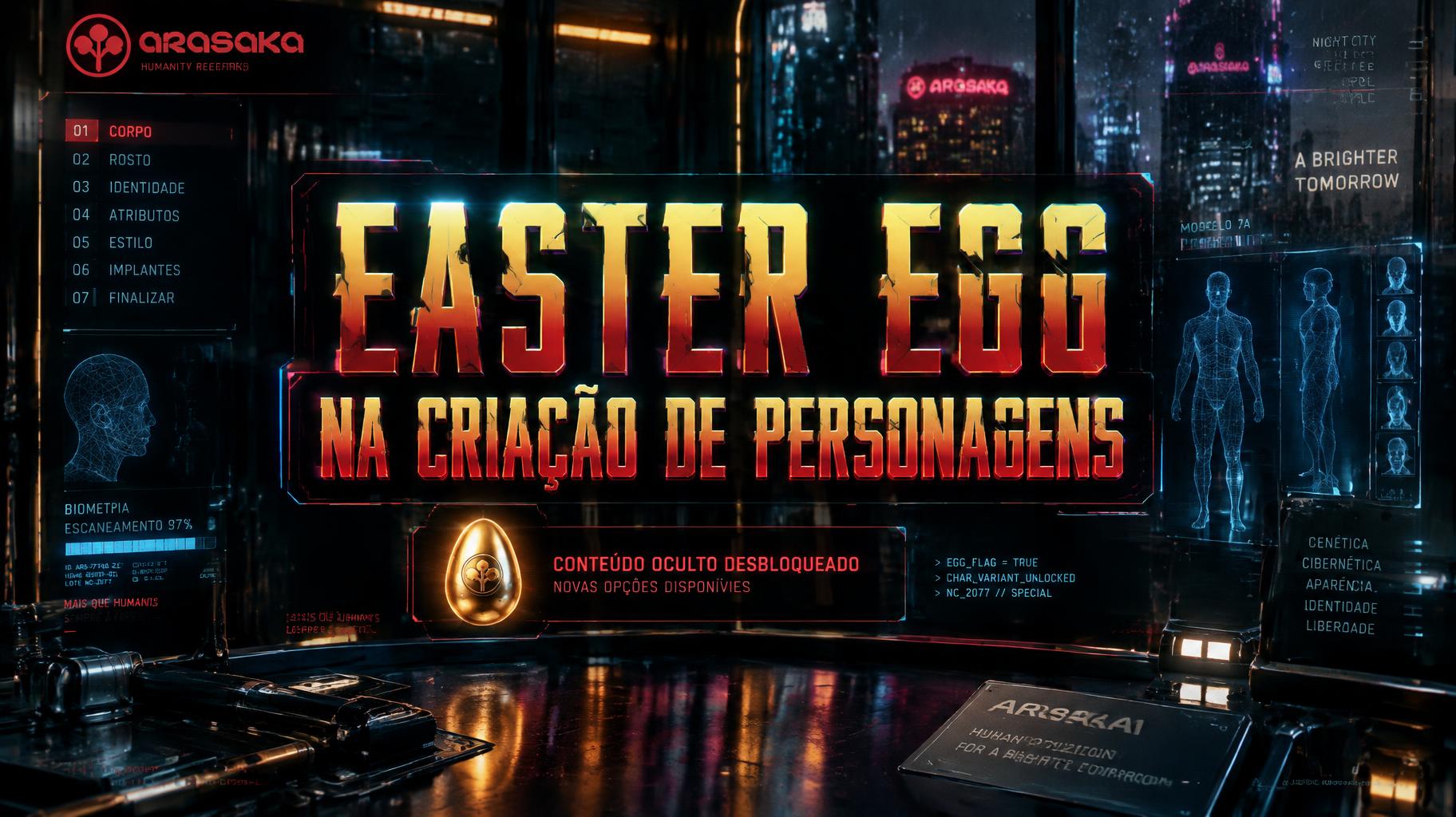 Easter egg na criação de personagens