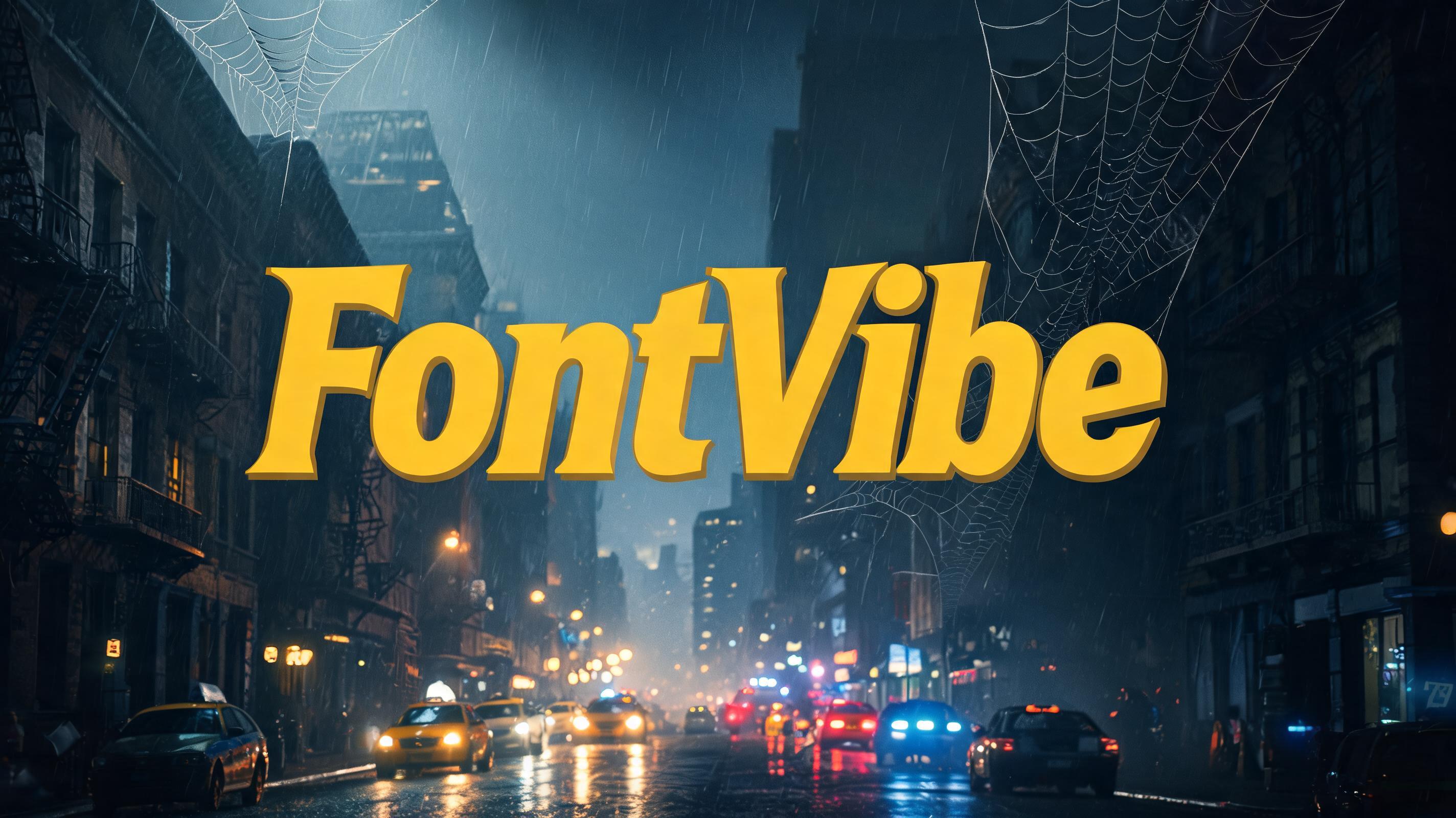 "FontVibe" — Spider Hero | AI Text Effect Generator