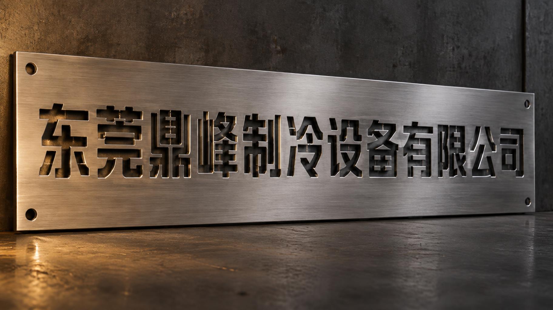 "东莞鼎峰制冷设备有限公司" — Laser Cut | AI Text Effect Generator