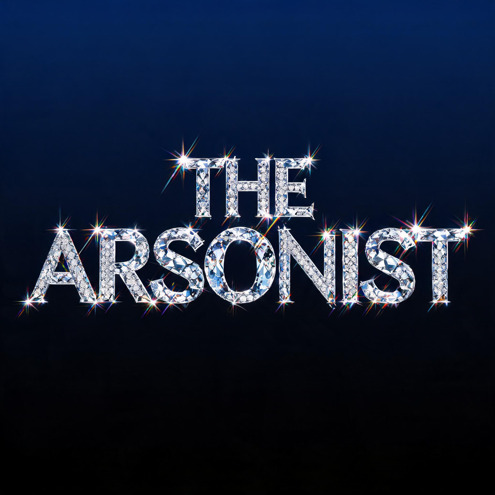"THE ARSONIST" — Glass Crystal | AI Text Effect Generator