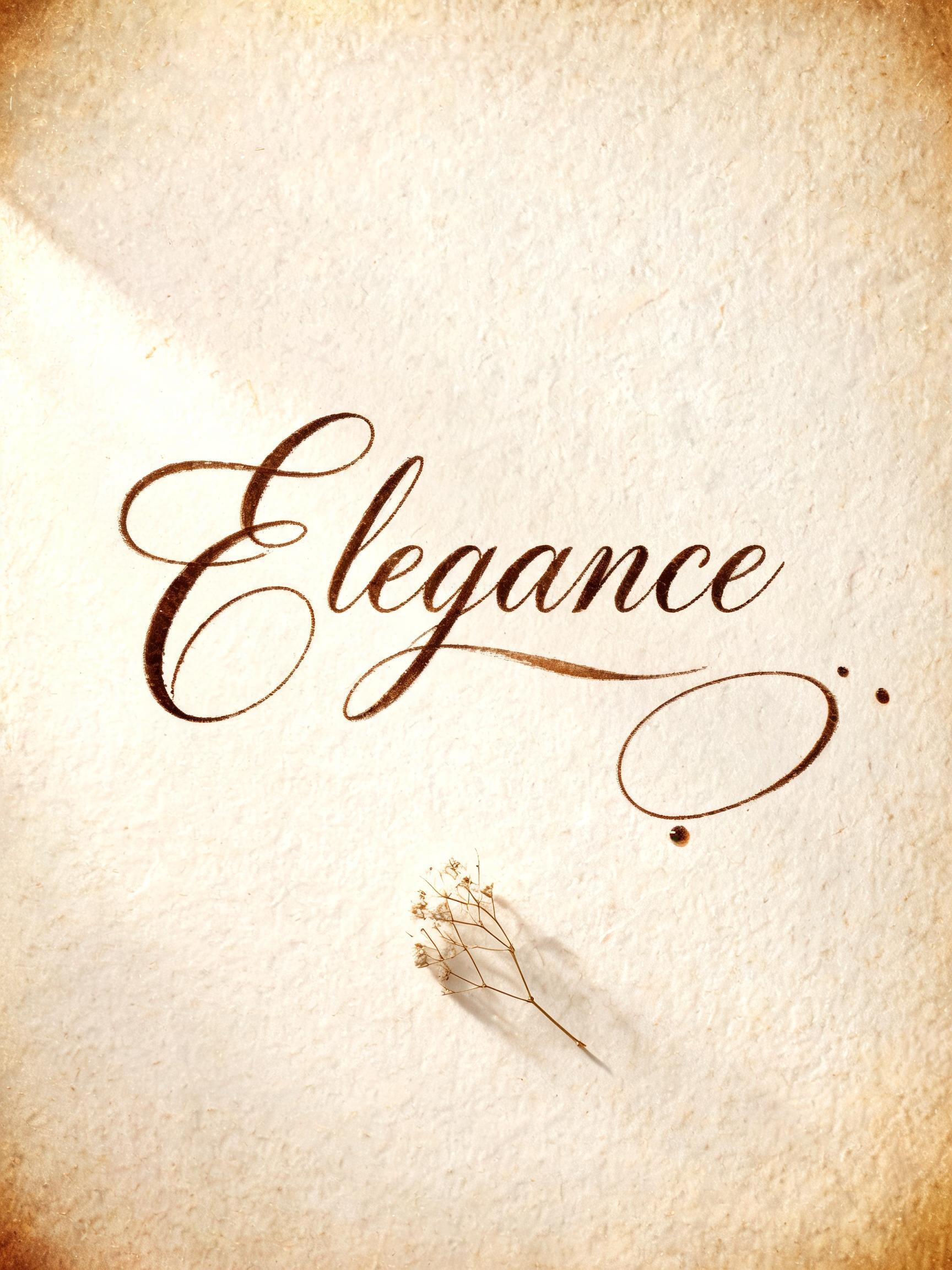 "Elegance" — Handwritten Script | AI Text Effect Generator