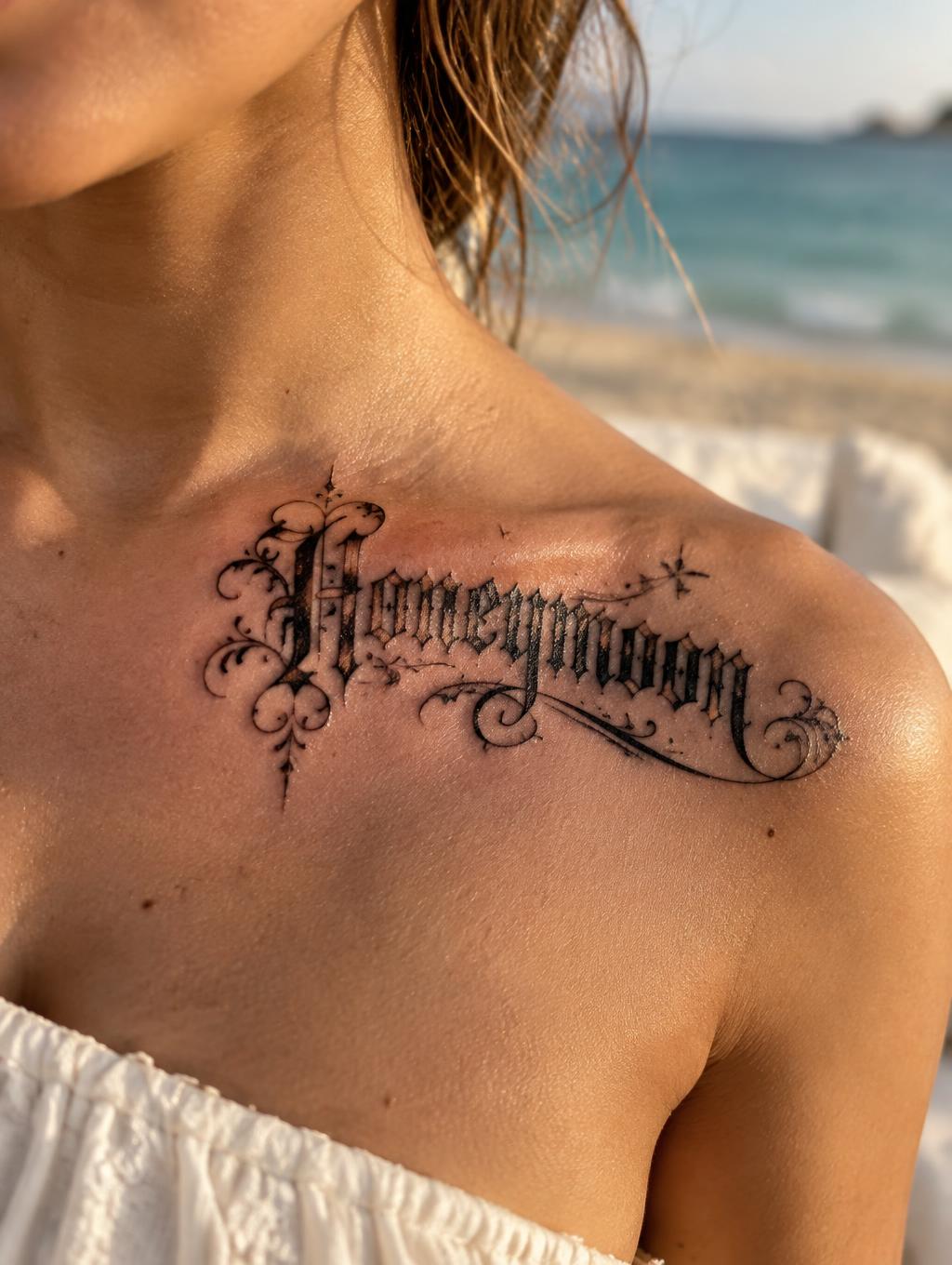 "Honeymoon" — Tattoo | AI Text Effect Generator