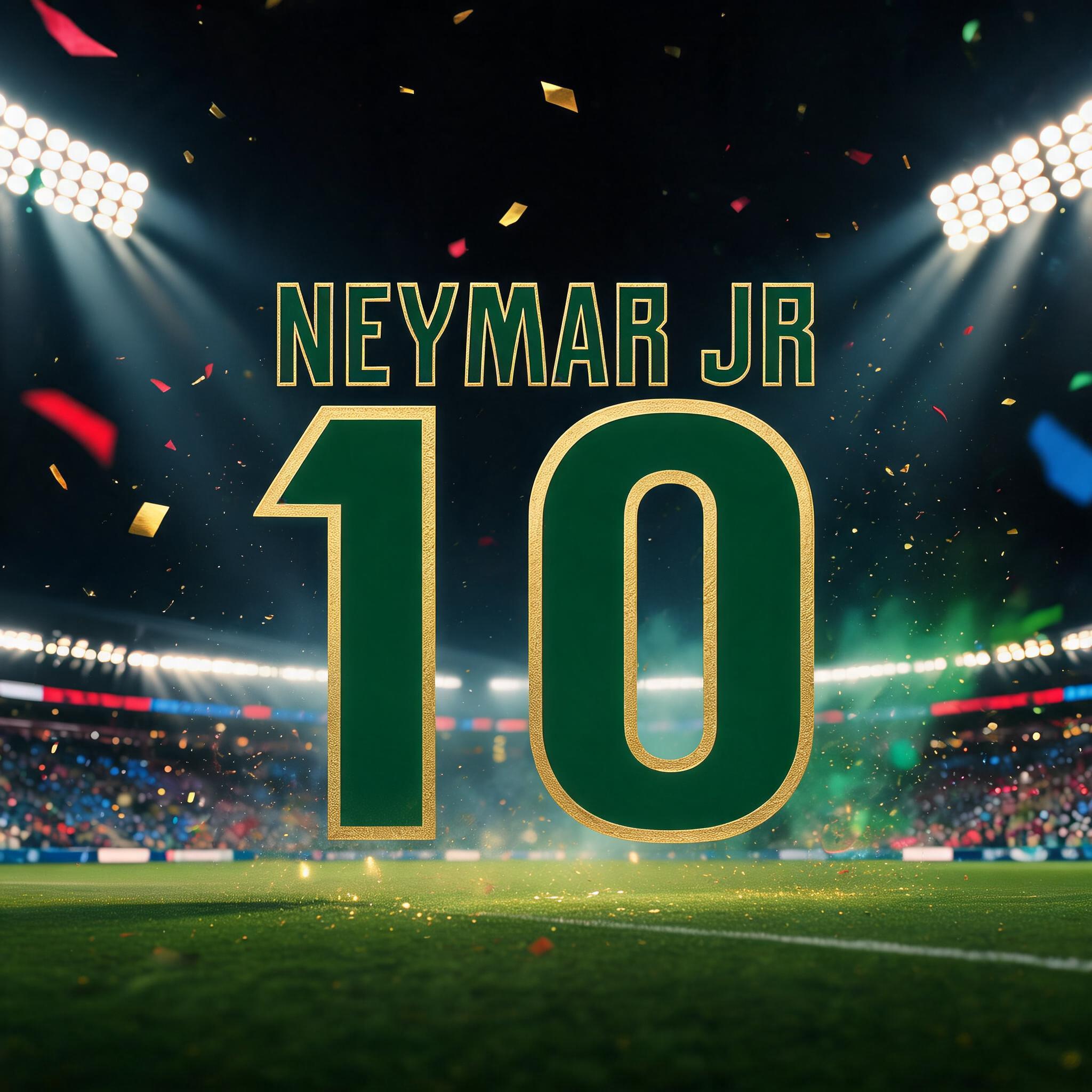 "NEYMAR JR
10" — Sports Football | AI Text Effect Generator