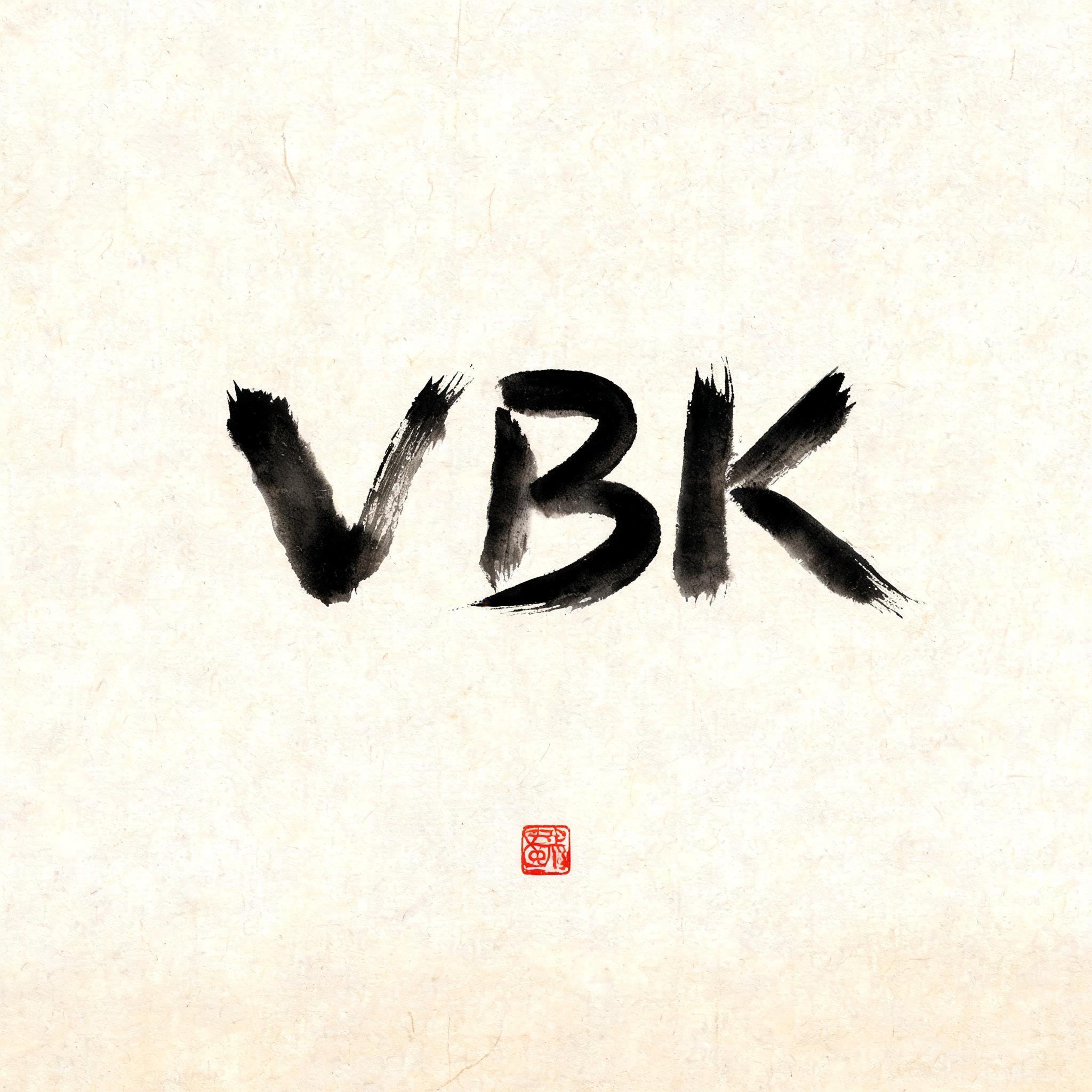 "VBK" — Brush Japanese Ink | AI Text Effect Generator