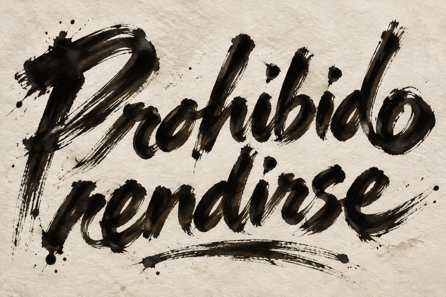 "Prohibido rendirse" — Brush Stroke | AI Text Effect Generator