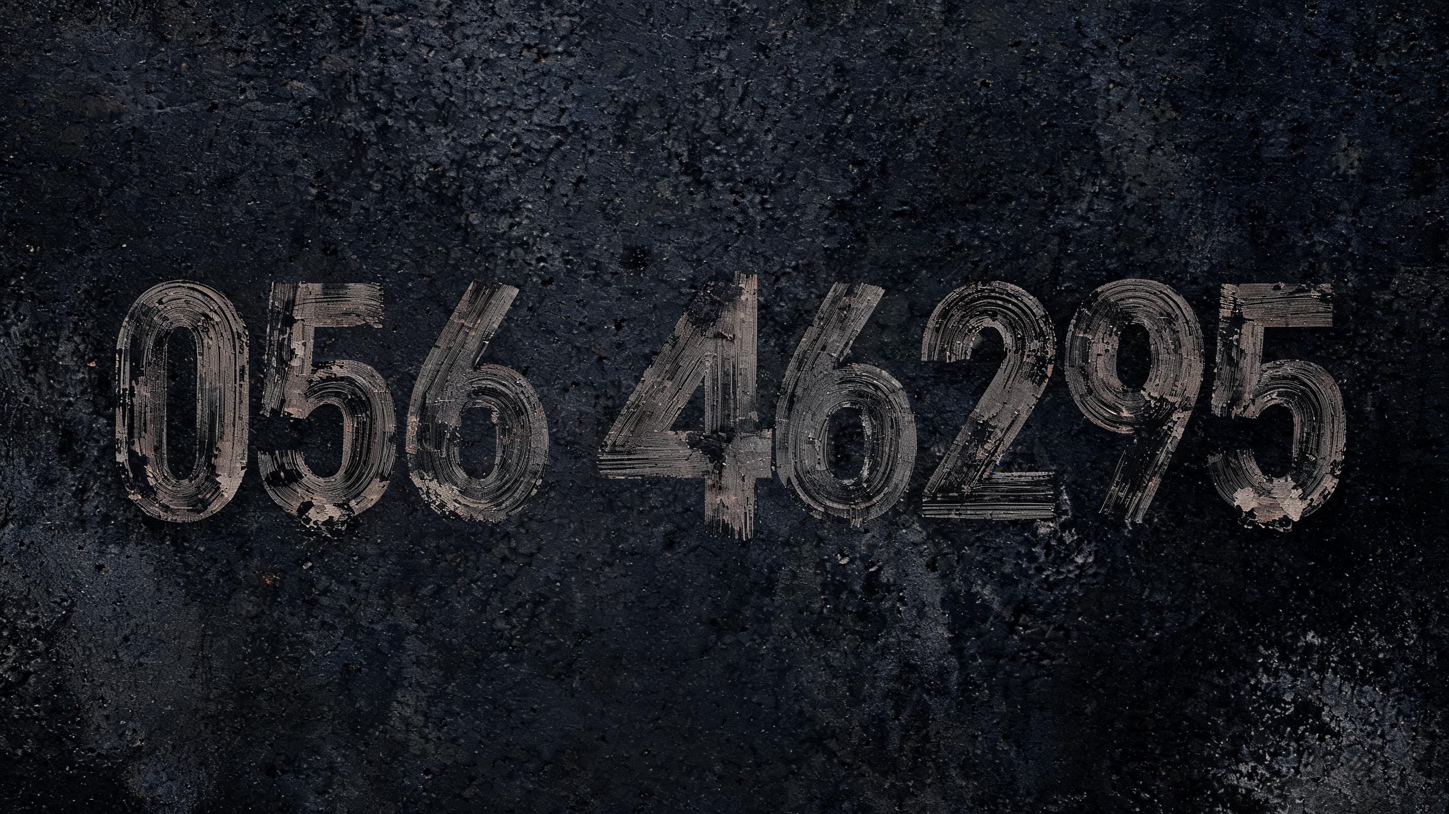 "0566406295" — Brush Dry text effect