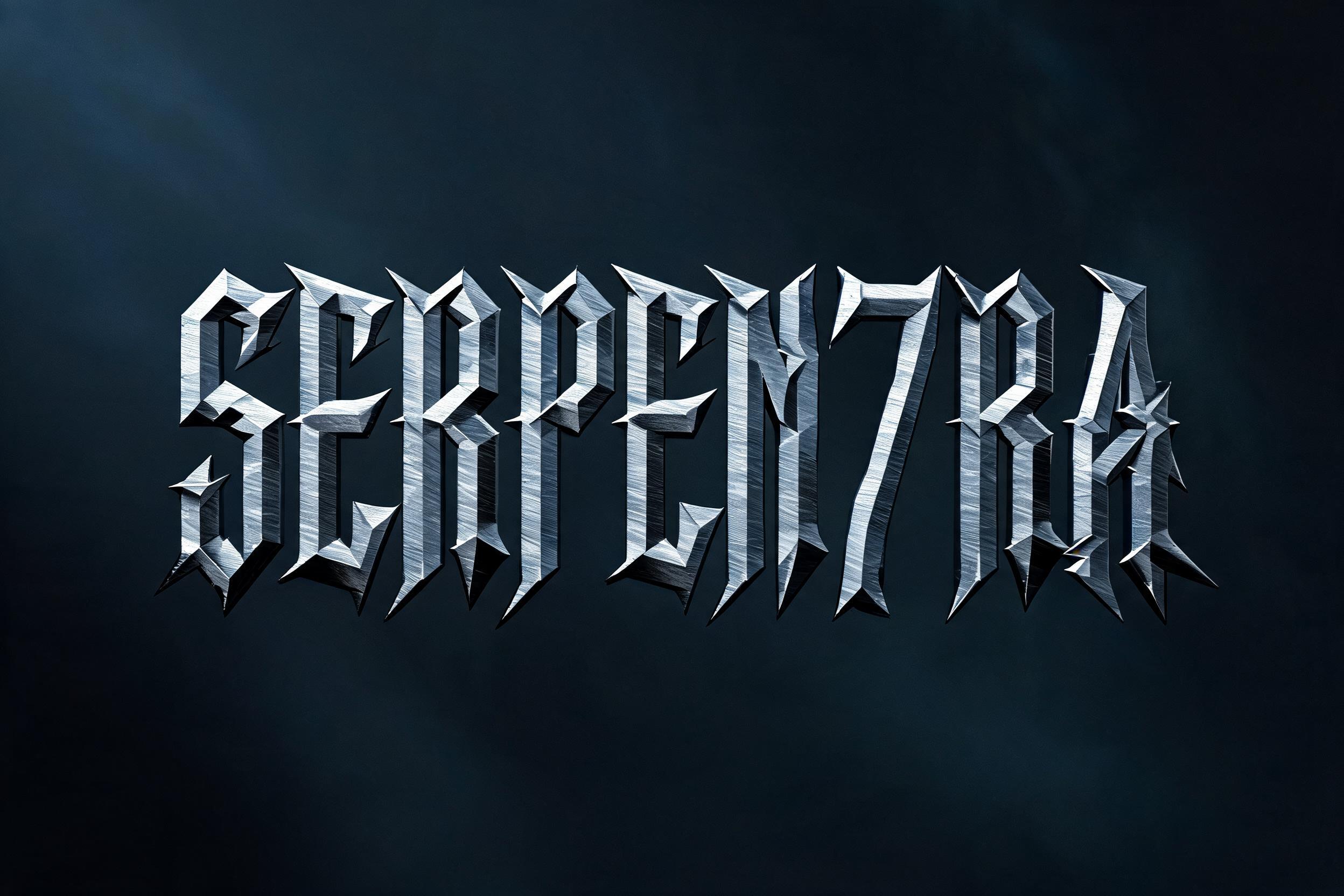 "SERPEN7RA" — Metallic | AI Text Effect Generator