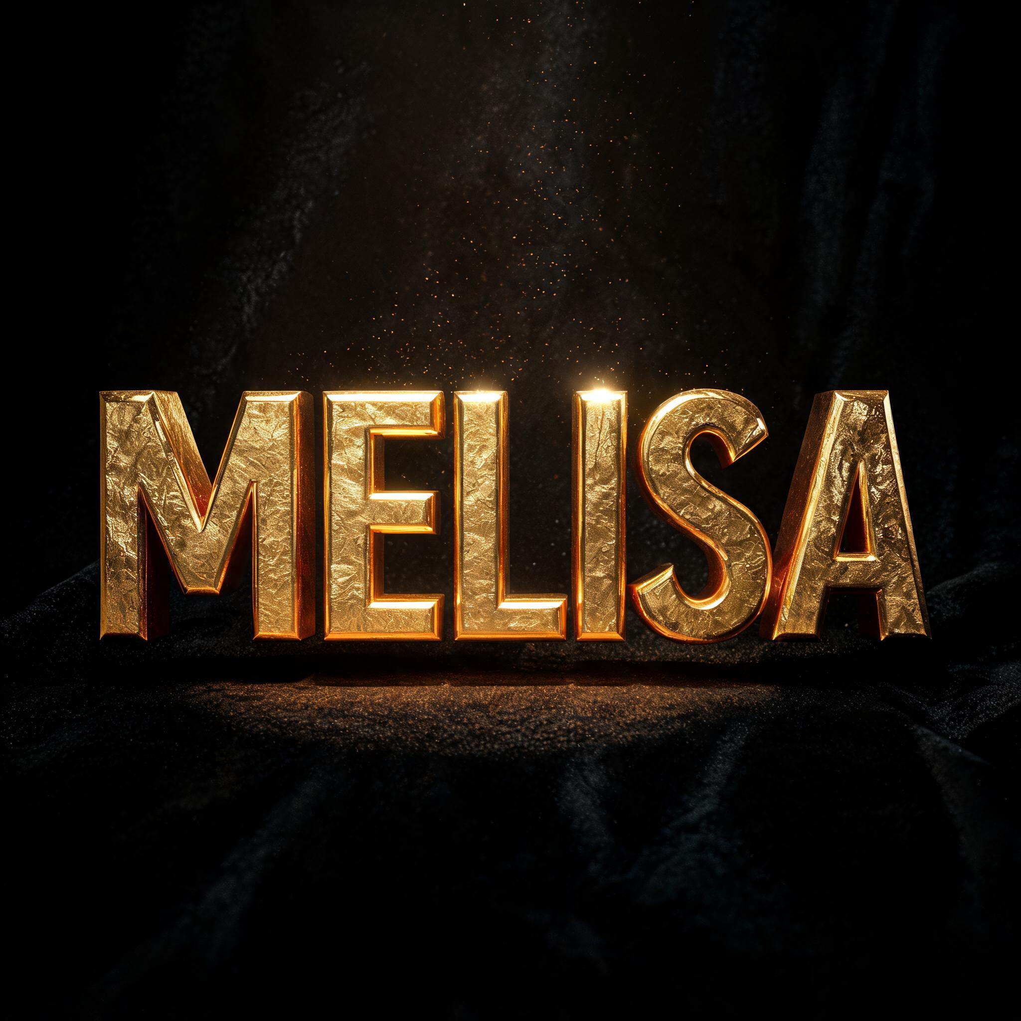 "MELISA" — Luxury Gold | AI Text Effect Generator