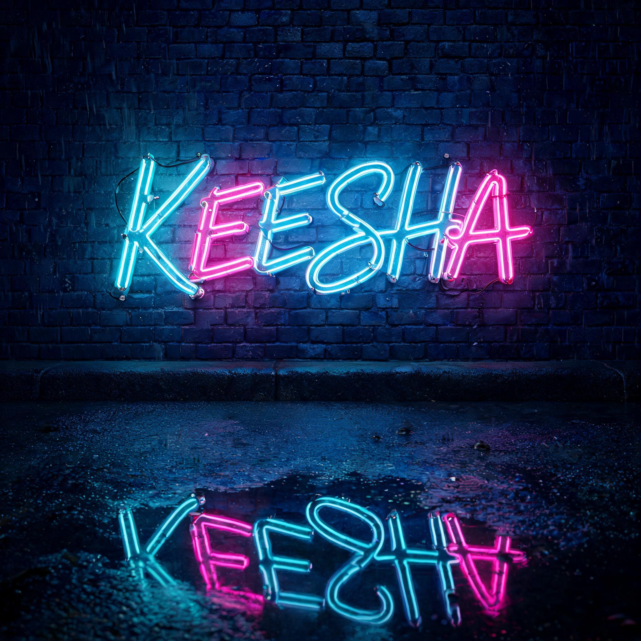 "KEESHA
" — Neon Glow | AI Text Effect Generator
