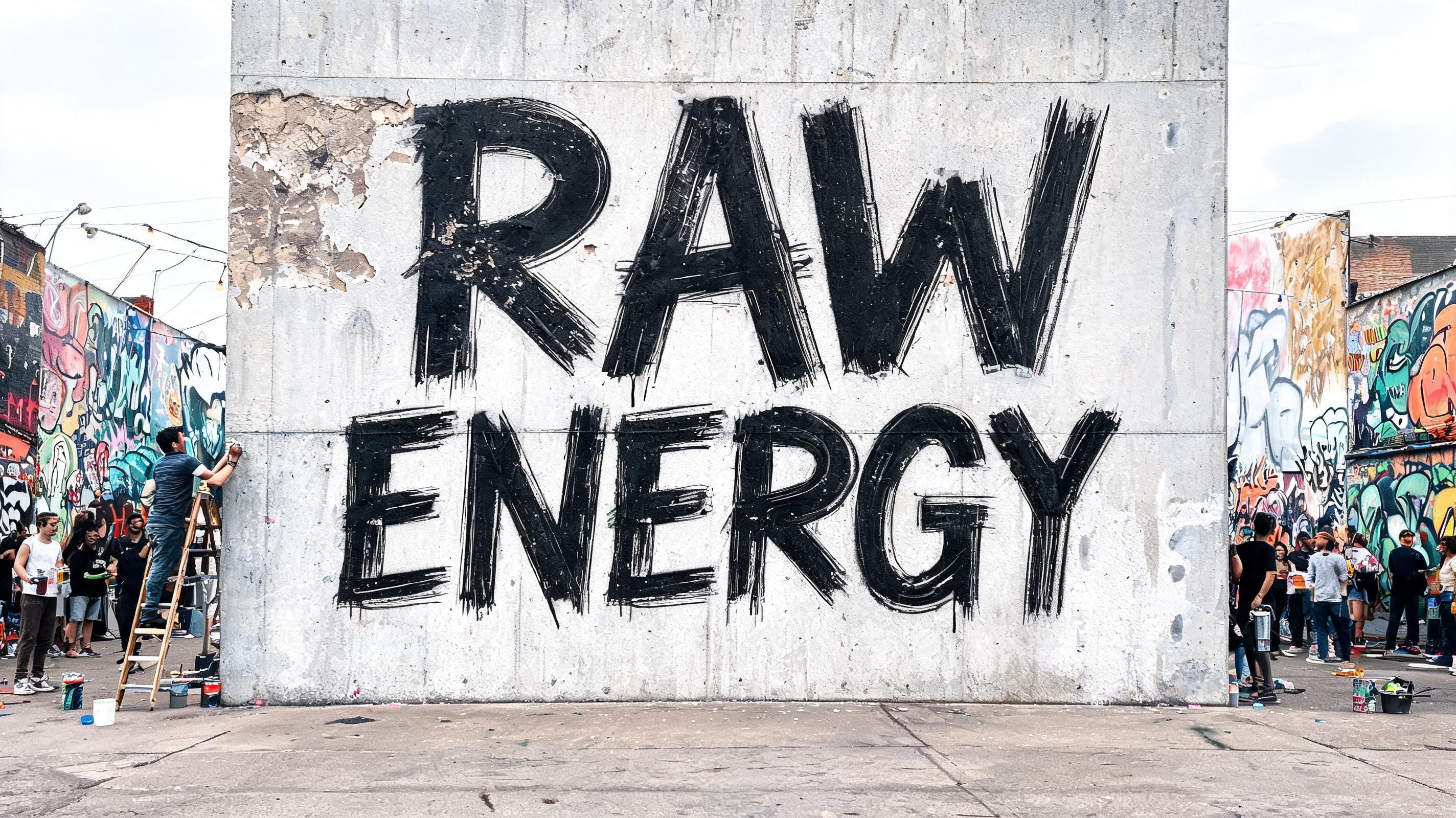 "RAW
ENERGY" — Brush Dry | AI Text Effect Generator