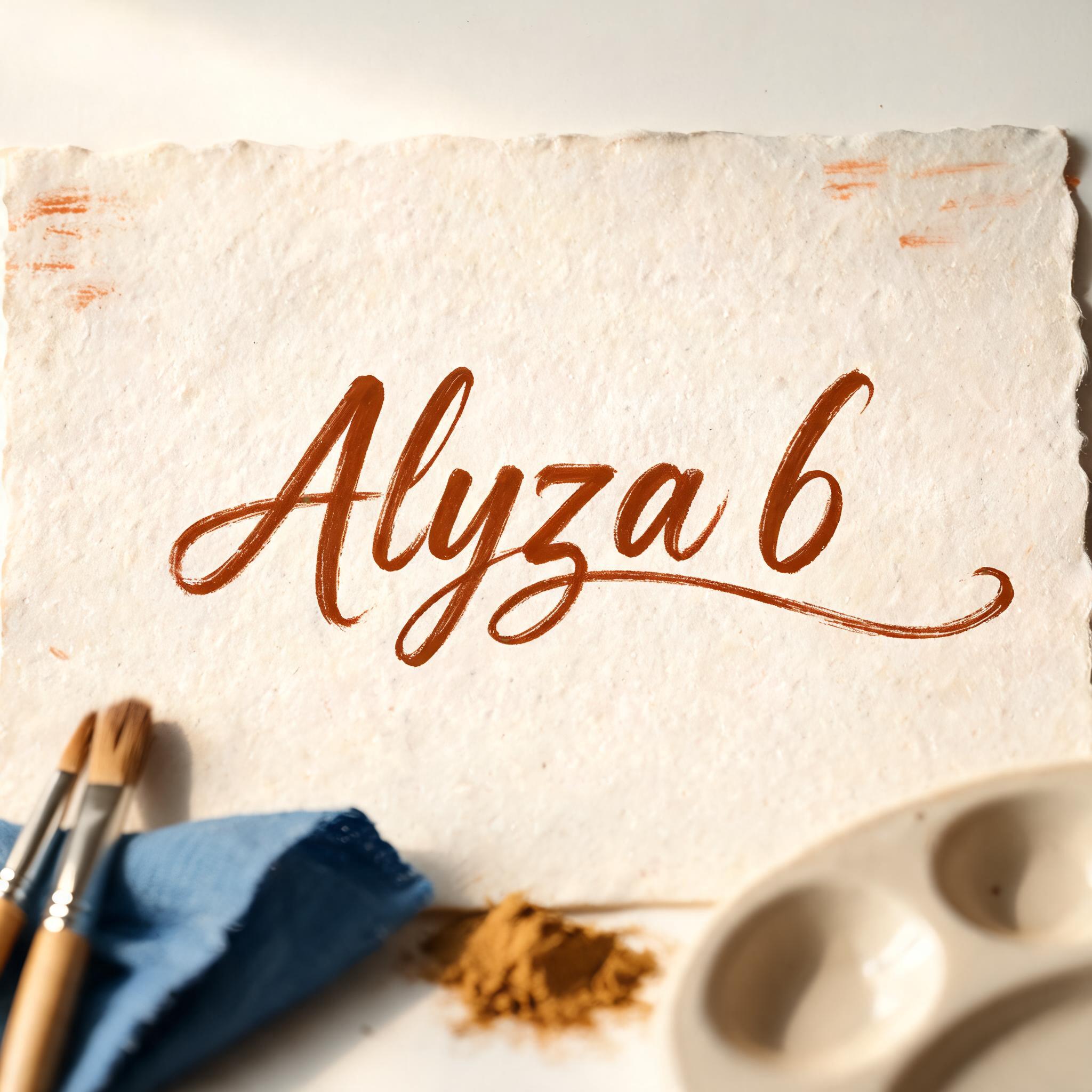 "Alyza 6" —  | AI Text Effect Generator