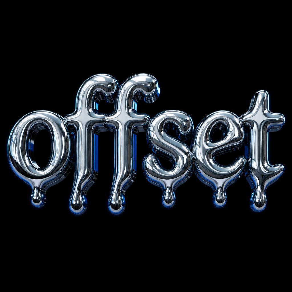 "offset" — Chrome Metal 3d | AI Text Effect Generator
