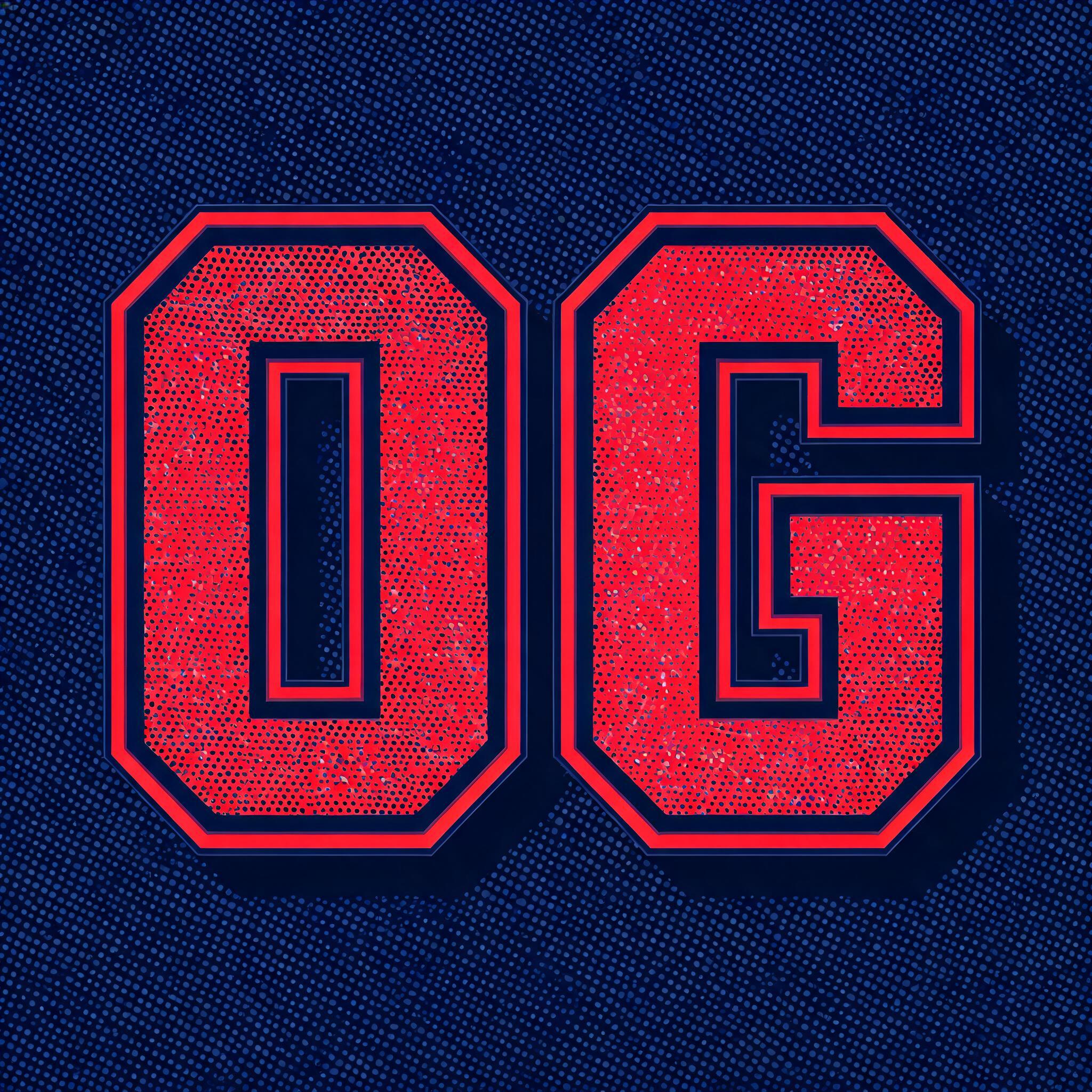 "OG" — Duotone text effect