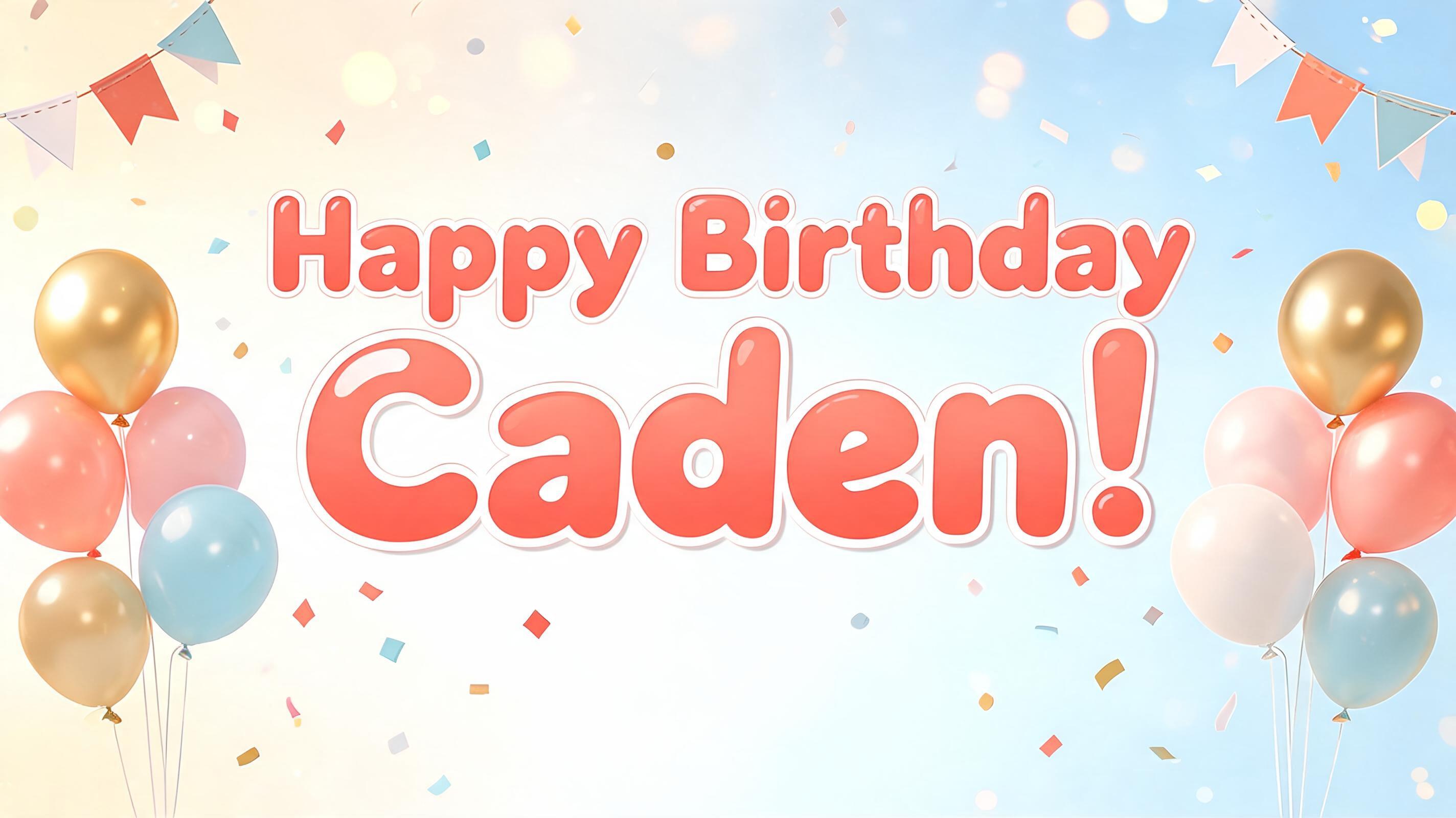 "Happy Birthday Caden!" — Birthday | AI Text Effect Generator
