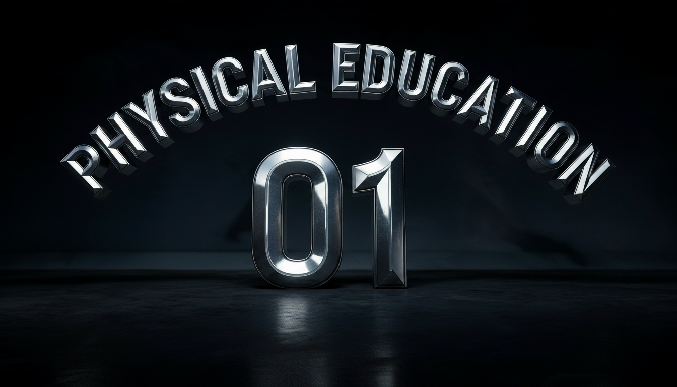 "Physical Education" — Chrome Metal 3d | AI Text Effect Generator