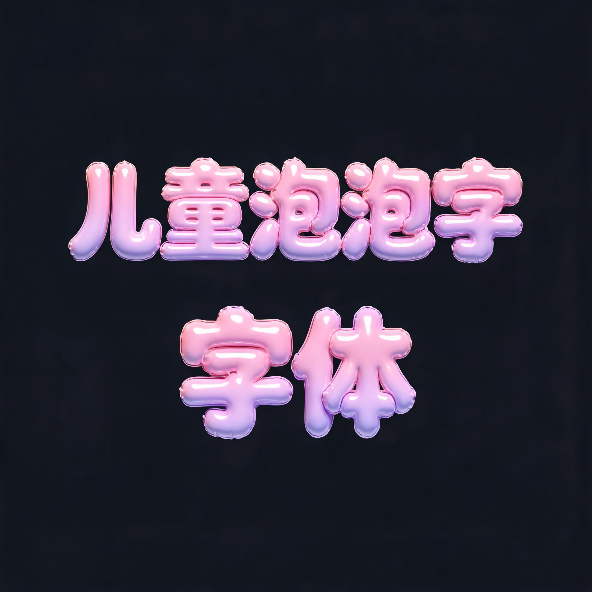 "儿童泡泡字字体" — Y2k Bubbly | AI Text Effect Generator