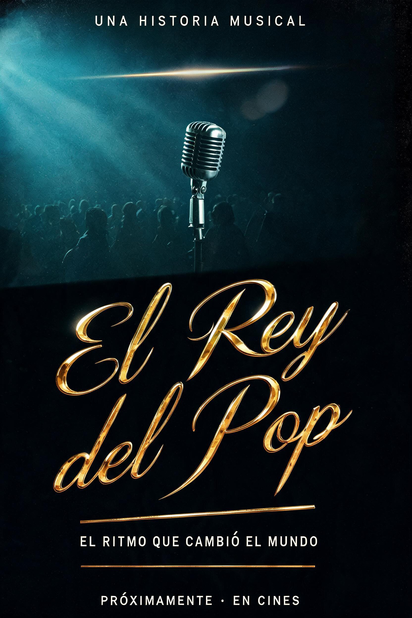 "El Rey del Pop
UNA HISTORIA MUSICAL
EL RITMO QUE CAMBIÓ EL MUNDO
PRÓXIMAMENTE · EN CINES" — Cinematic | AI Text Effect Generator