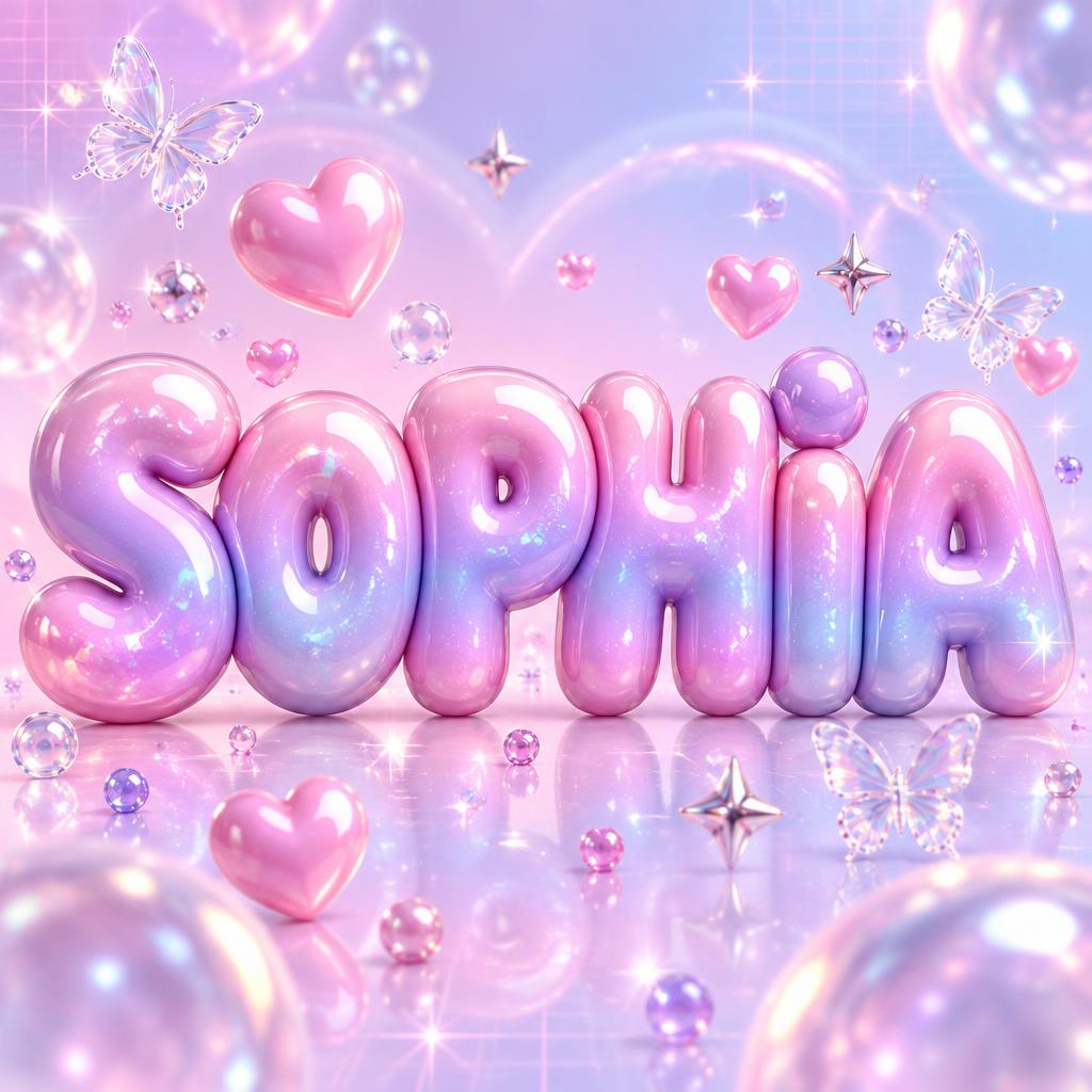 "SOPHIA" — Y2k Bubbly | AI Text Effect Generator