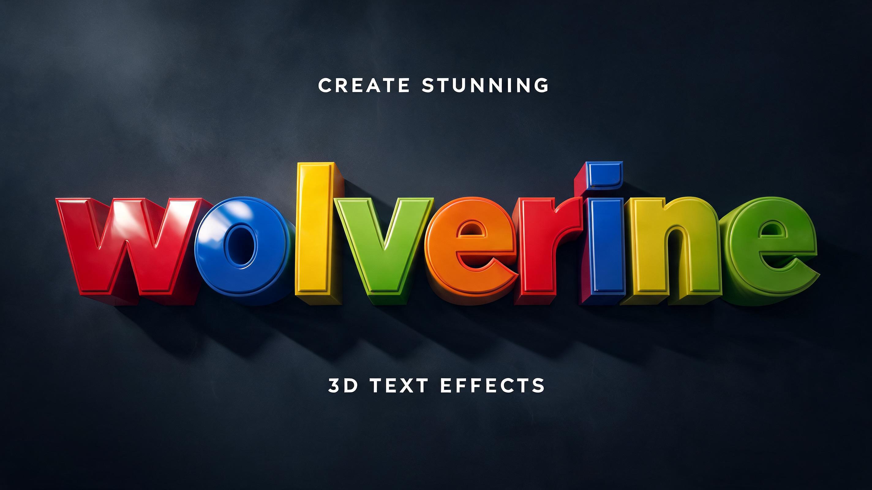 "wolverine" — 3d Bold | AI Text Effect Generator