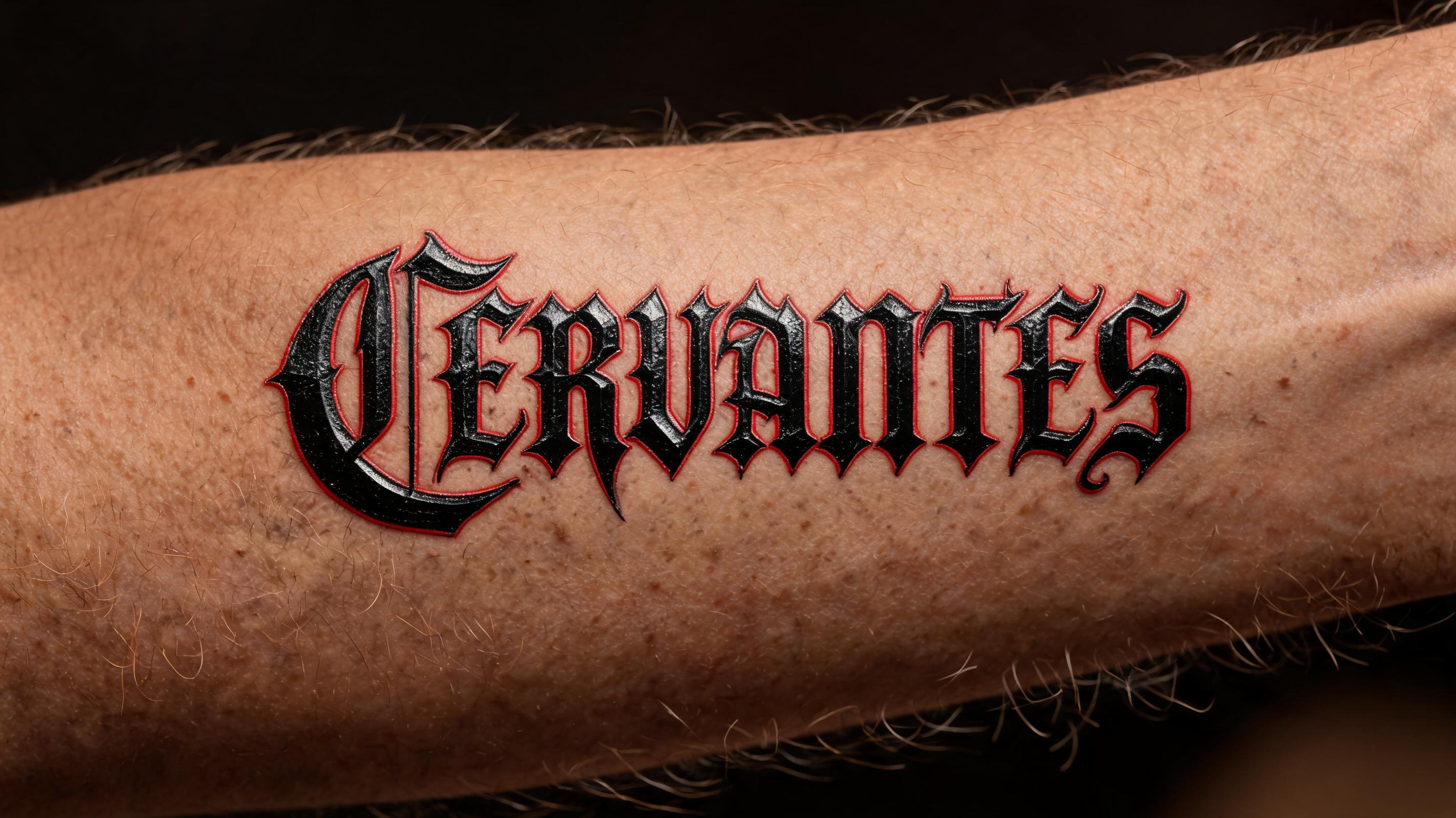 "Cervantes " — Chicano text effect