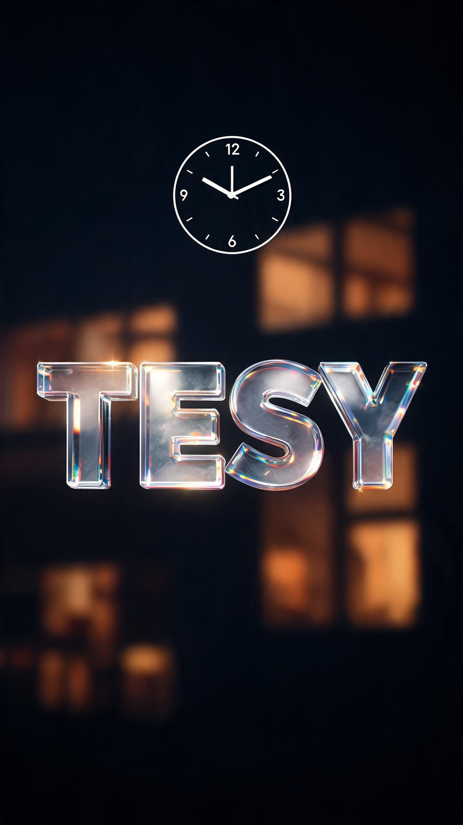 "tesy" — Glass Morphism | AI Text Effect Generator
