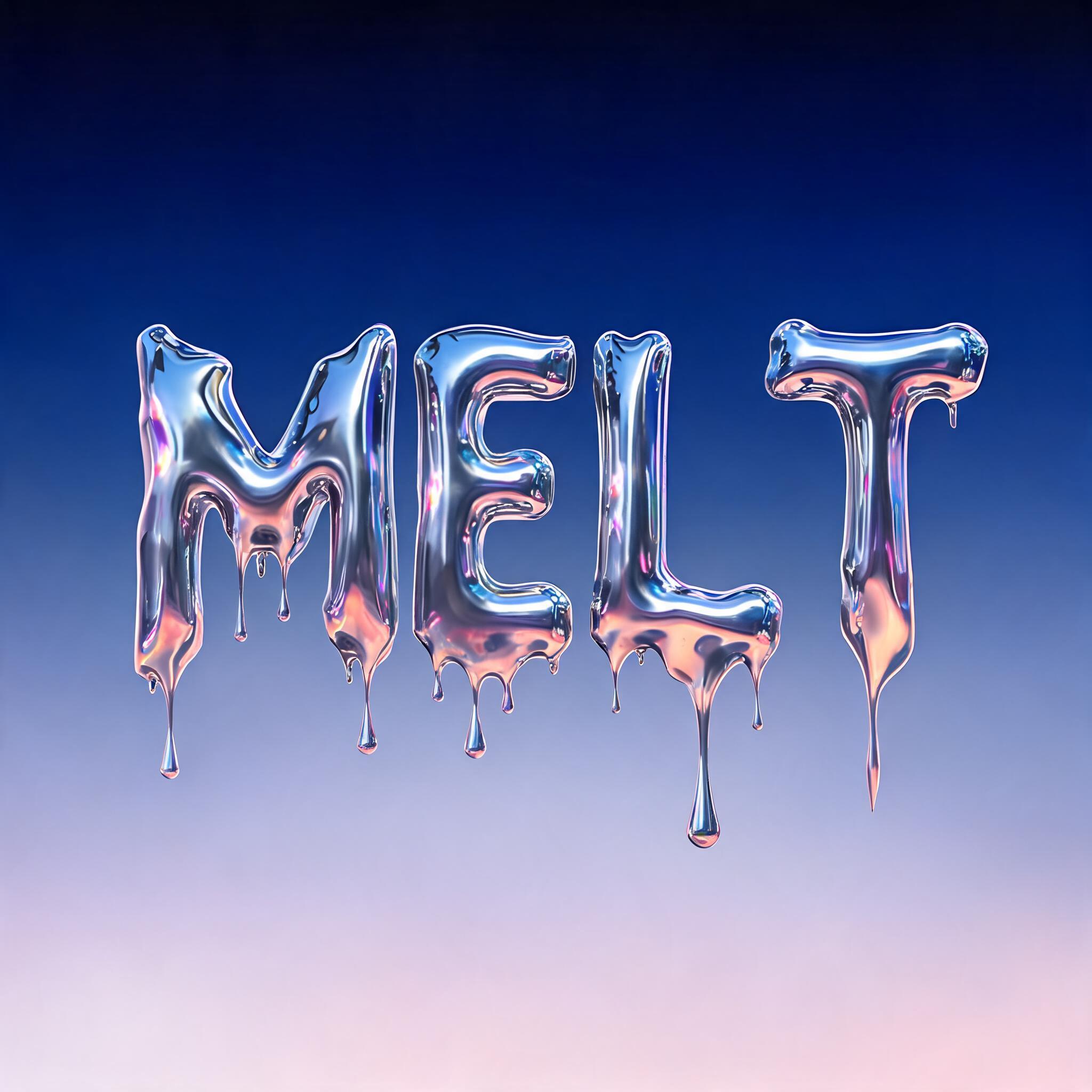 "MELT" — Y2k Liquid | AI Text Effect Generator