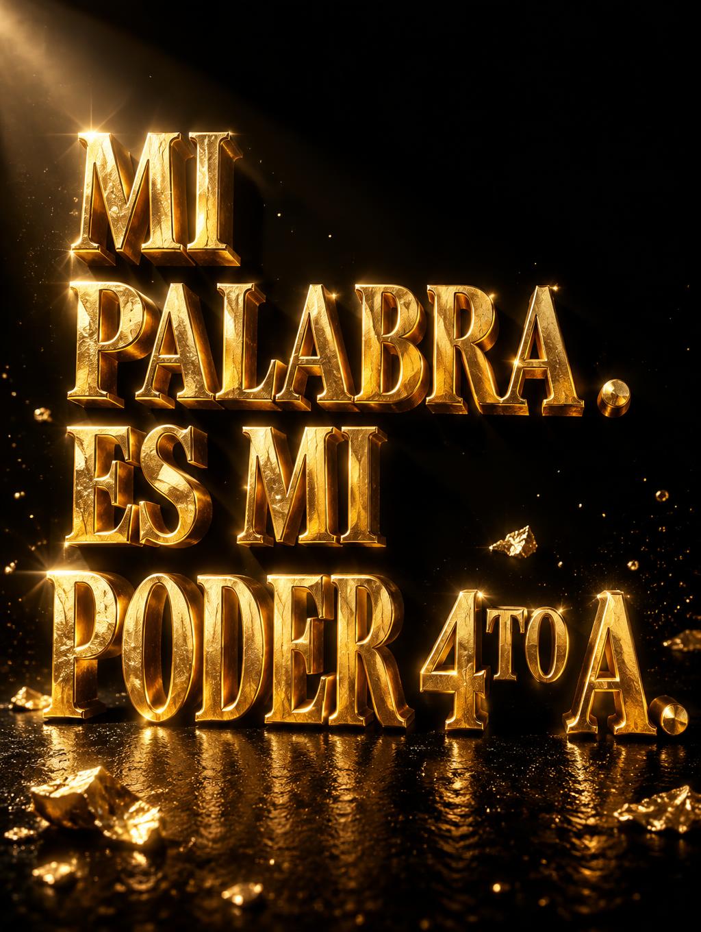 "MI 
PALABRA .
ES MI 
PODER 4TO A." — Luxury Gold | AI Text Effect Generator