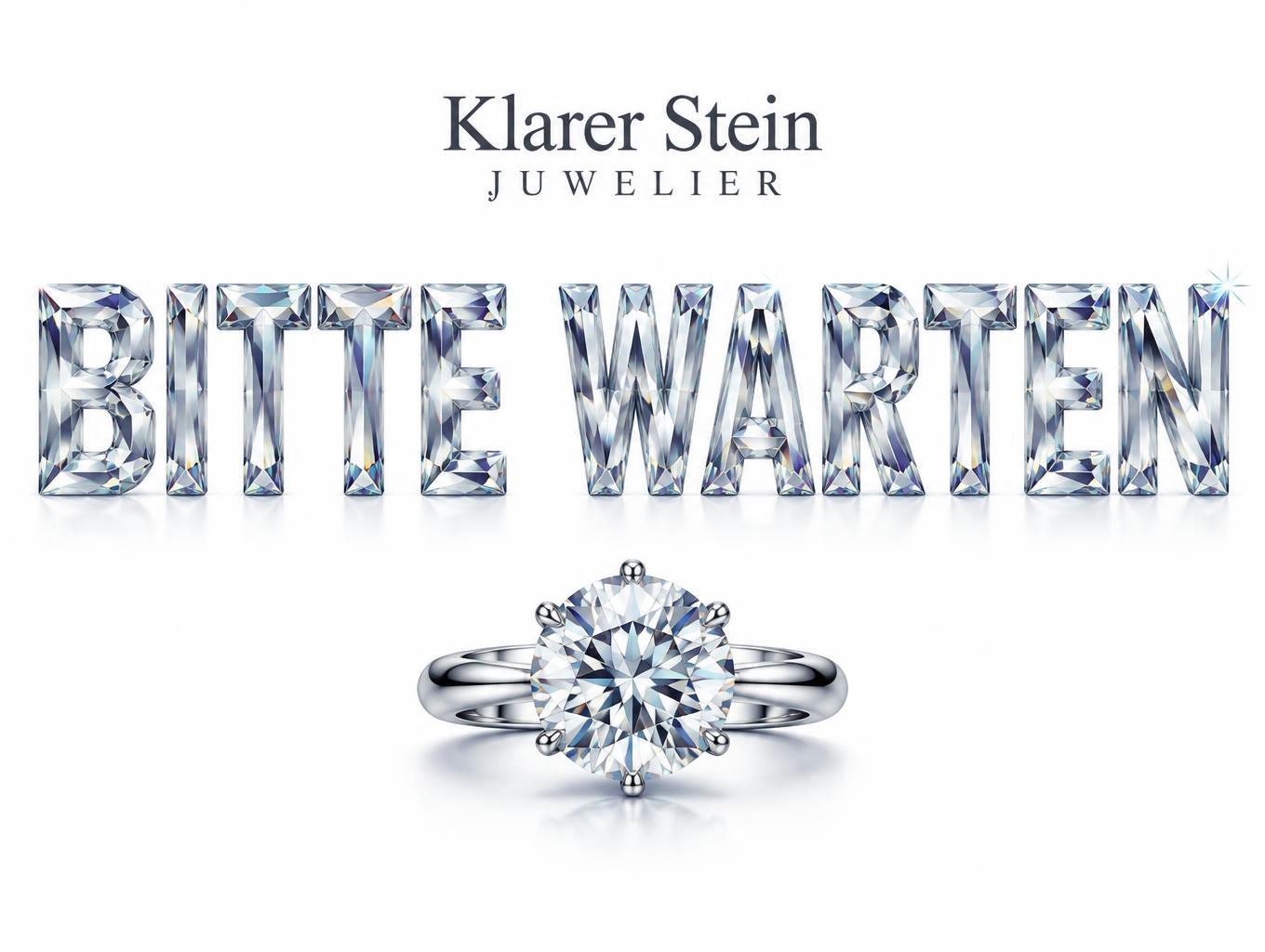 "BITTE WARTEN
Klarer Stein
JUWELIER" — Glass Crystal | AI Text Effect Generator
