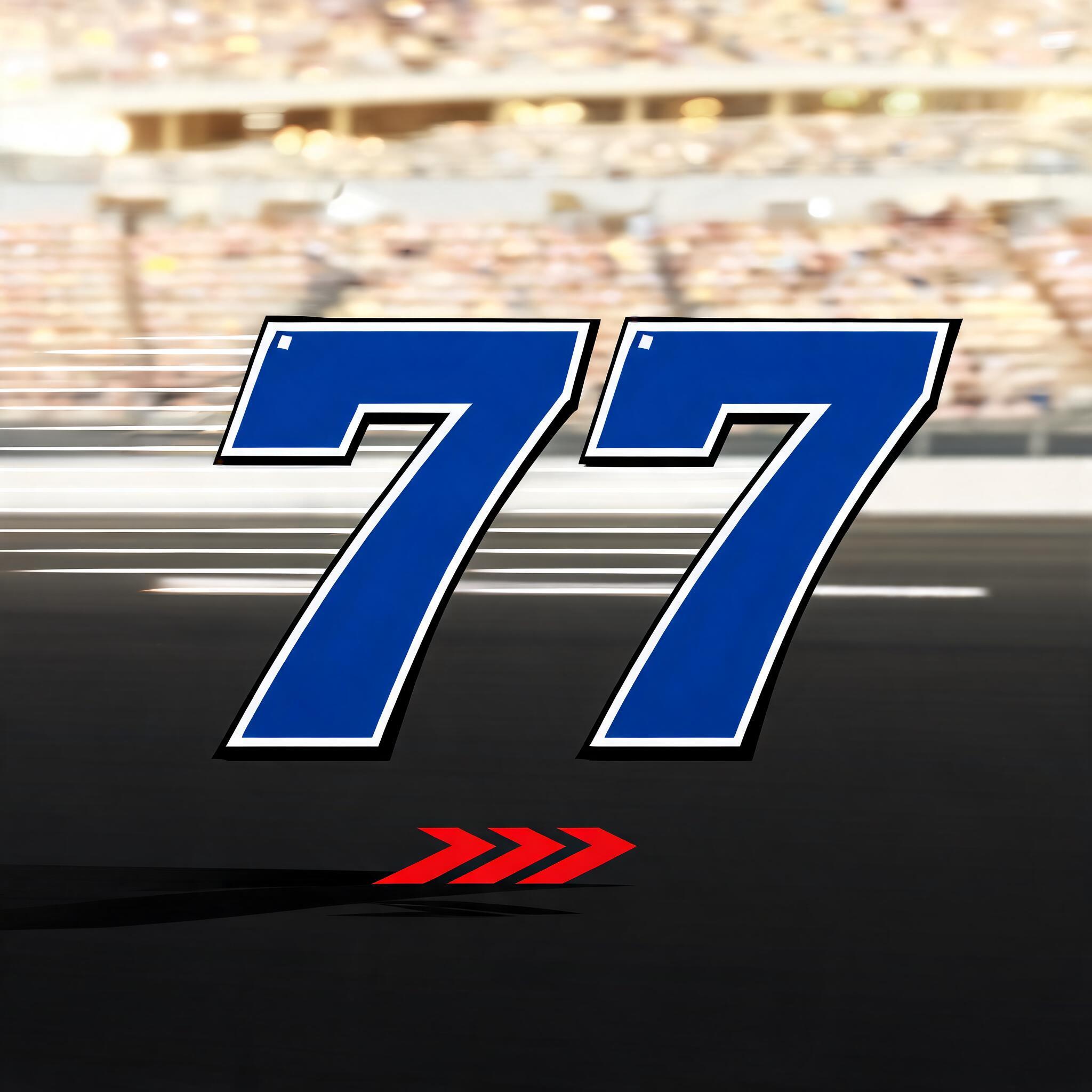 "77" — Racing | AI Text Effect Generator
