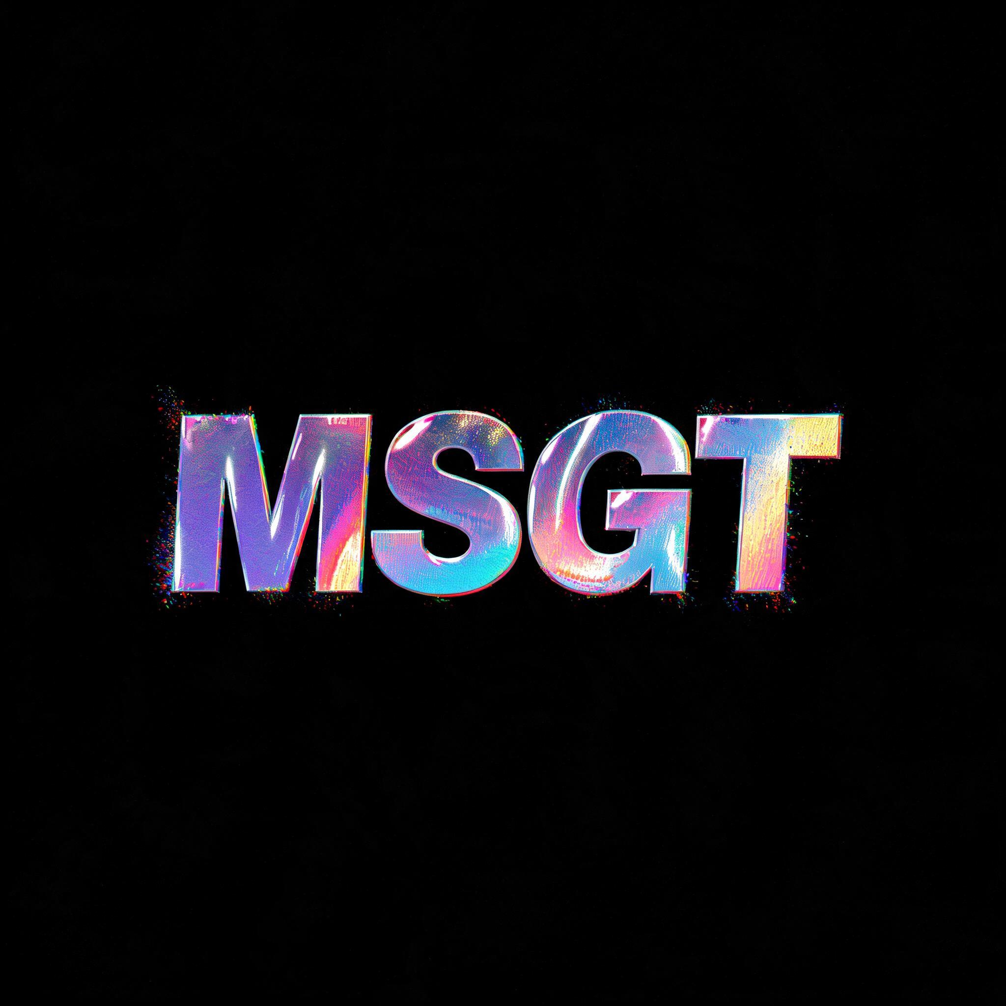 "MSGT" — Holographic | AI Text Effect Generator
