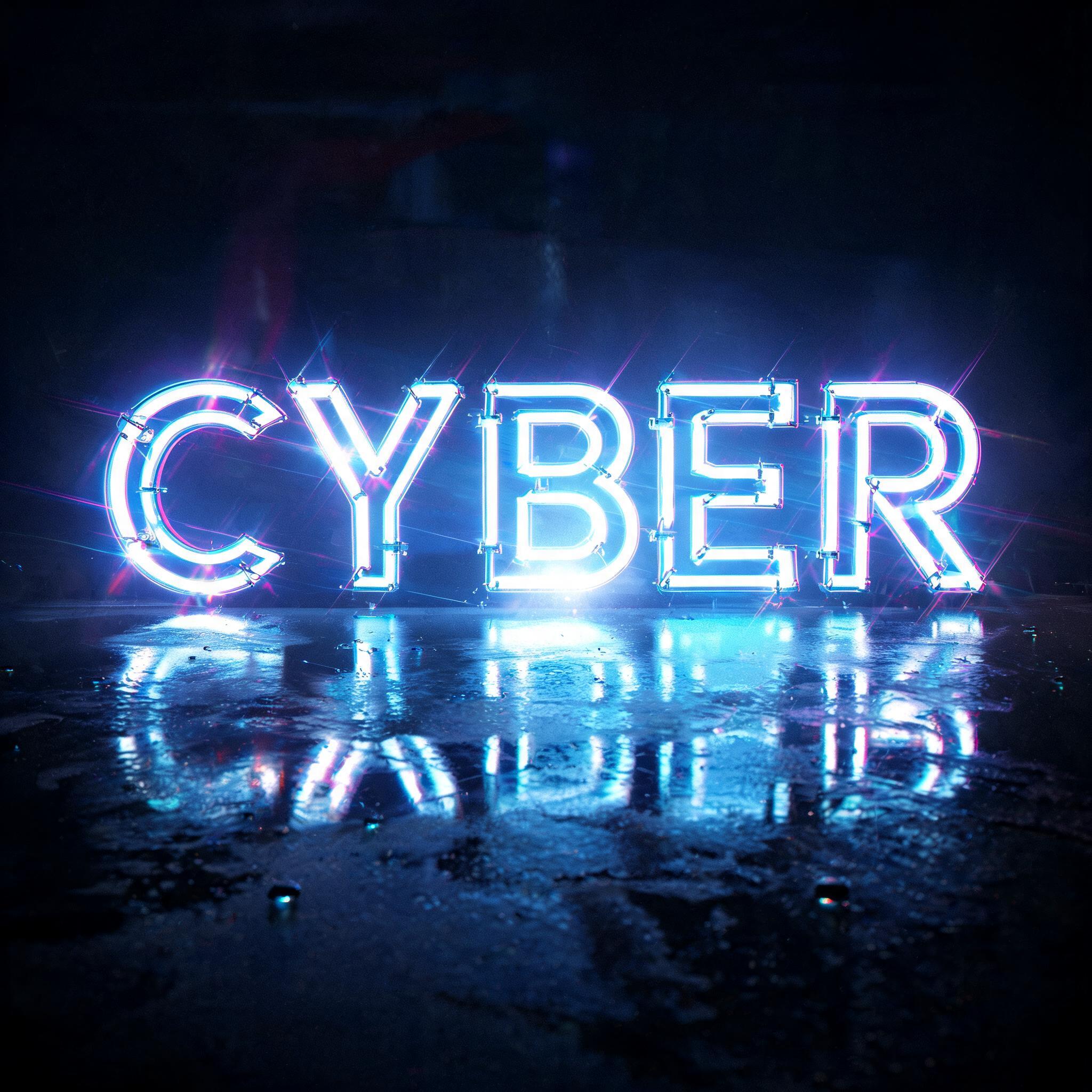 "CYBER" — Neon Glow | AI Text Effect Generator